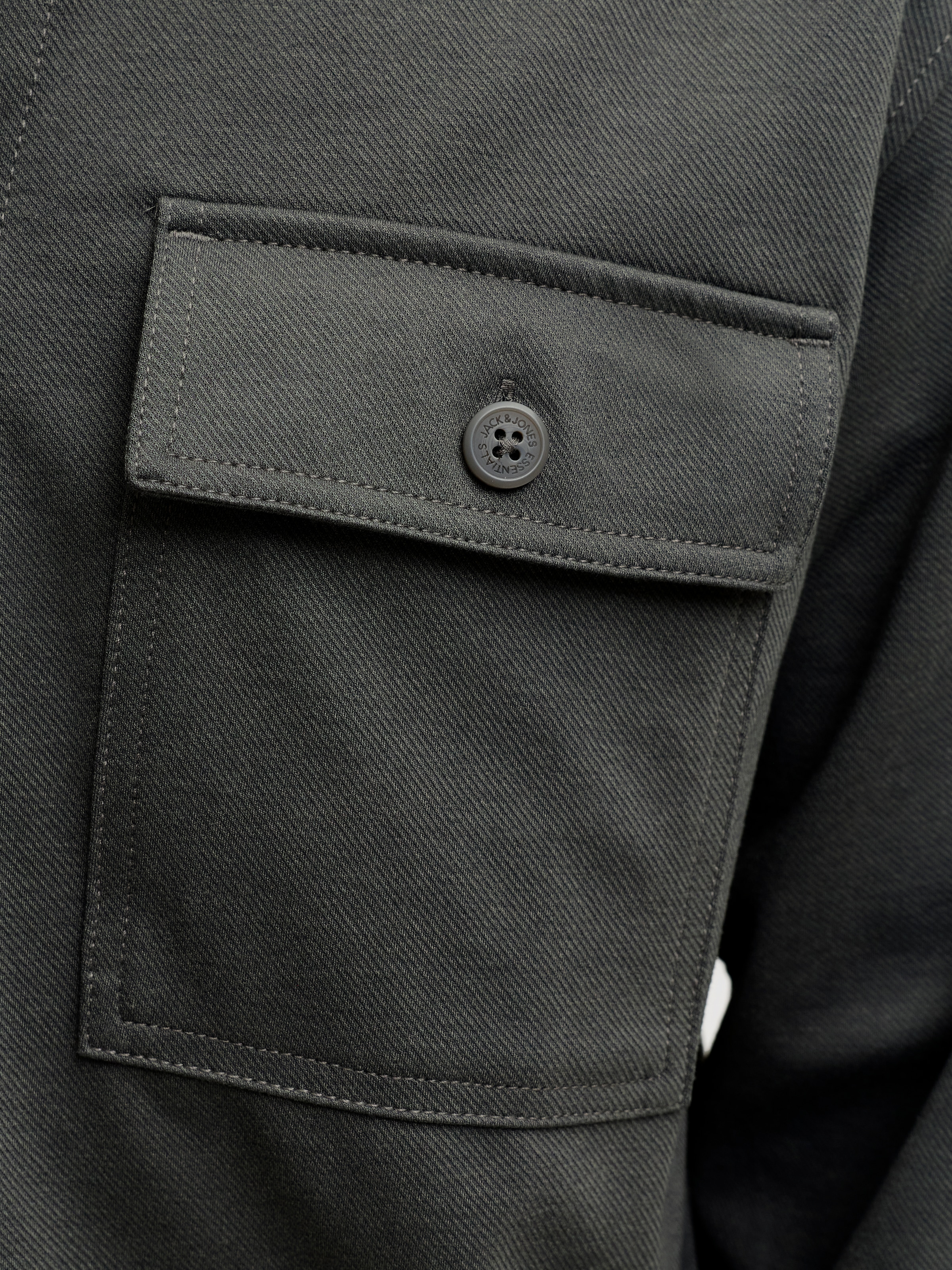 Jack & Jones Langarmhemd »JJWILLIAM SWEAT OVERSHIRT LS NOOS« Materialmix, Sweatmaterial, locker geschnitten