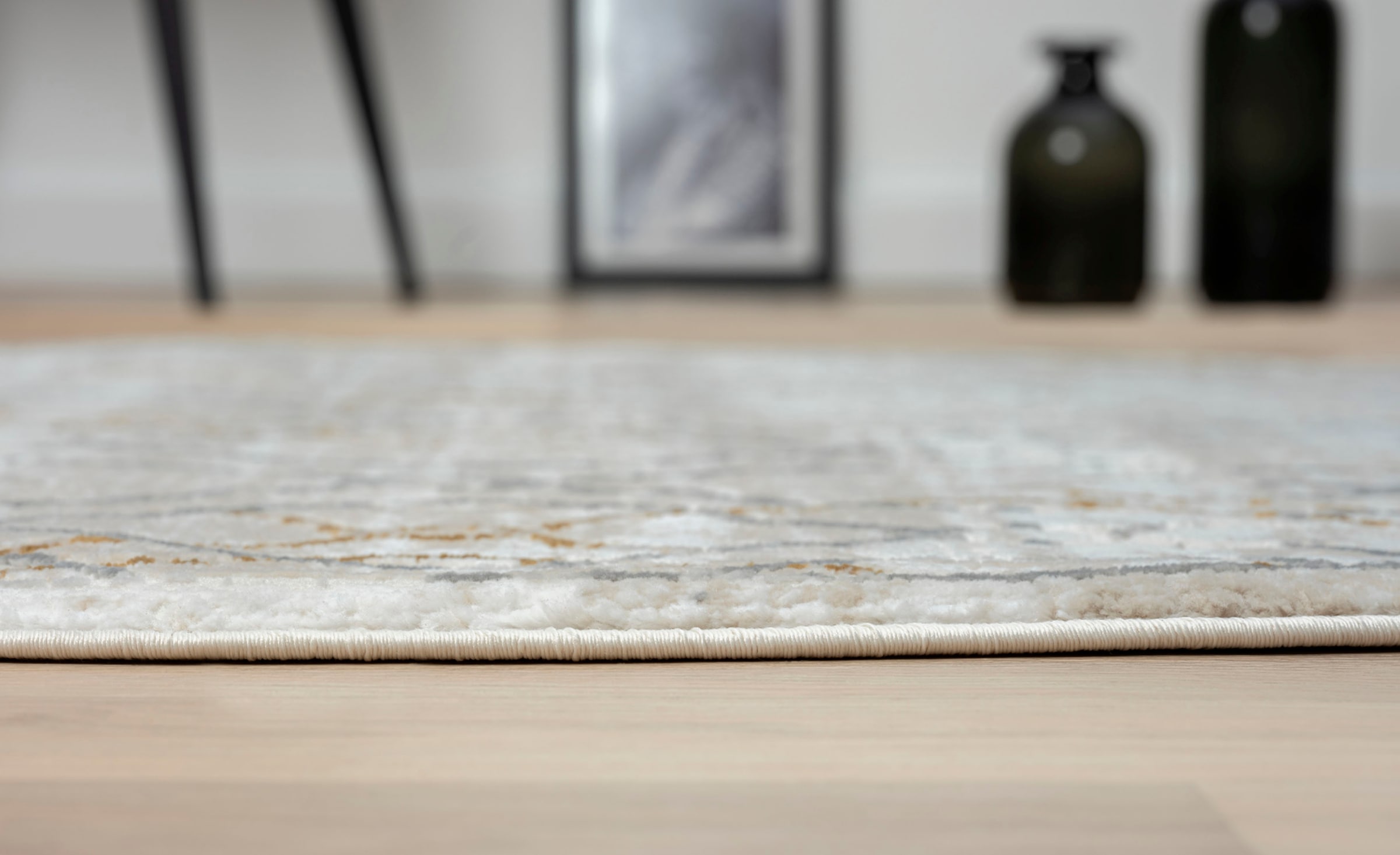 Myflair Möbel & Accessoires Teppich »My Floor Lagerräumung«, rund, 10 mm Höhe, Kurzflor, Retro-Style, besonders weich durch Microfaser
