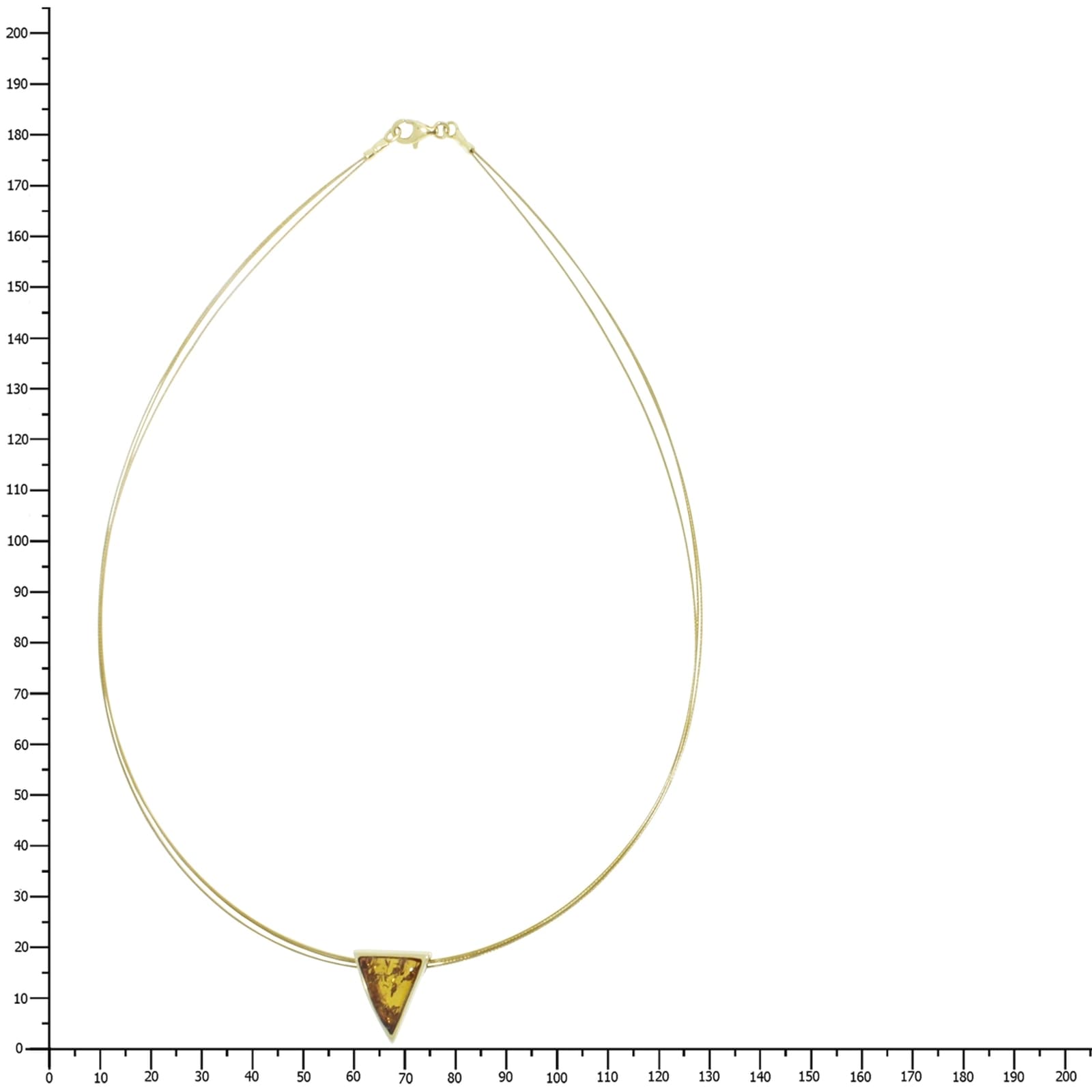 OSTSEE-SCHMUCK Kette mit Anhänger »- Gleiter-Classic 17x14 mm - Gold 333/000 - Bernstein«