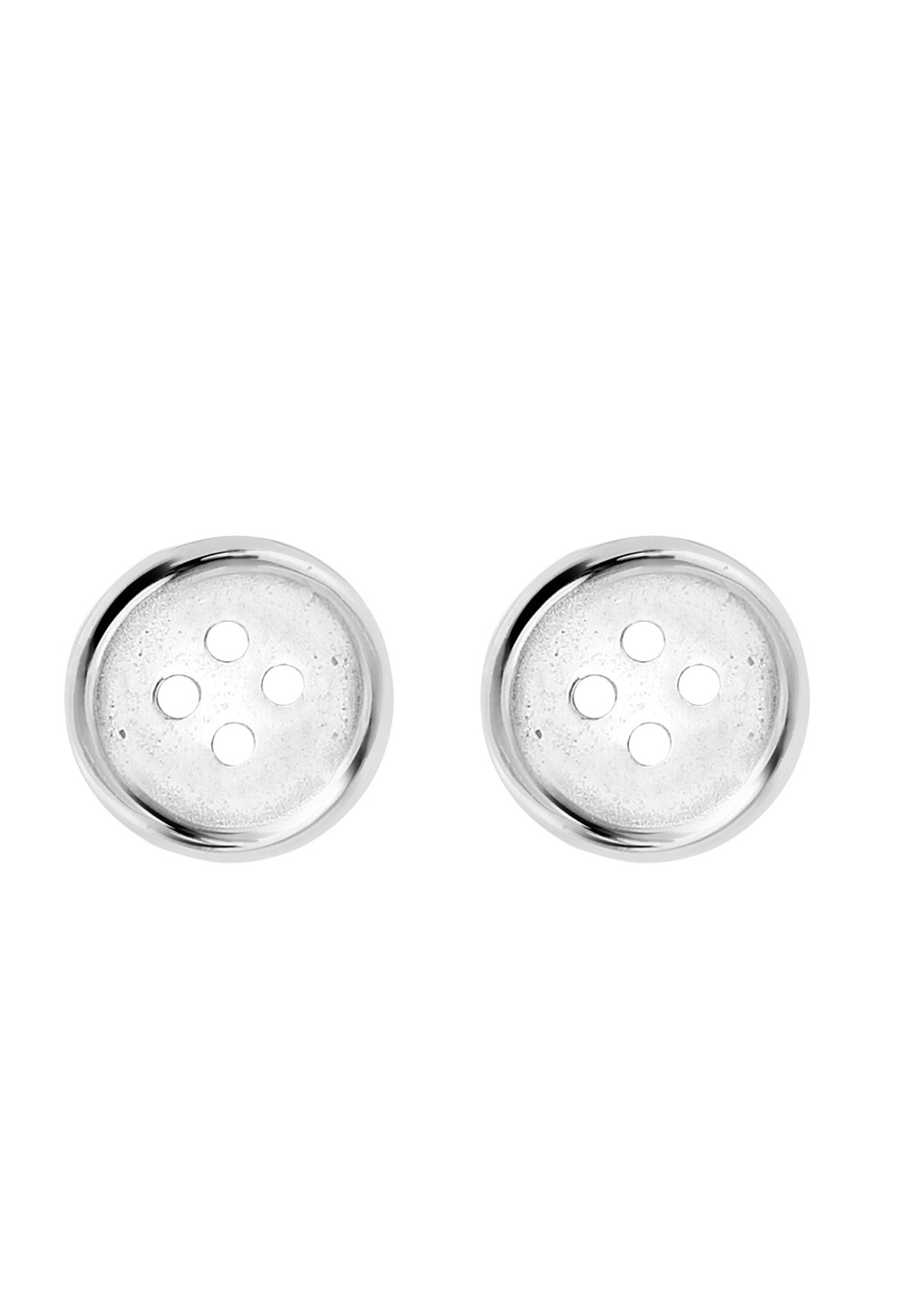 Elli Paar Ohrstecker »Ohrringe Knopf Schneider Näherin Punk Rock Silber«