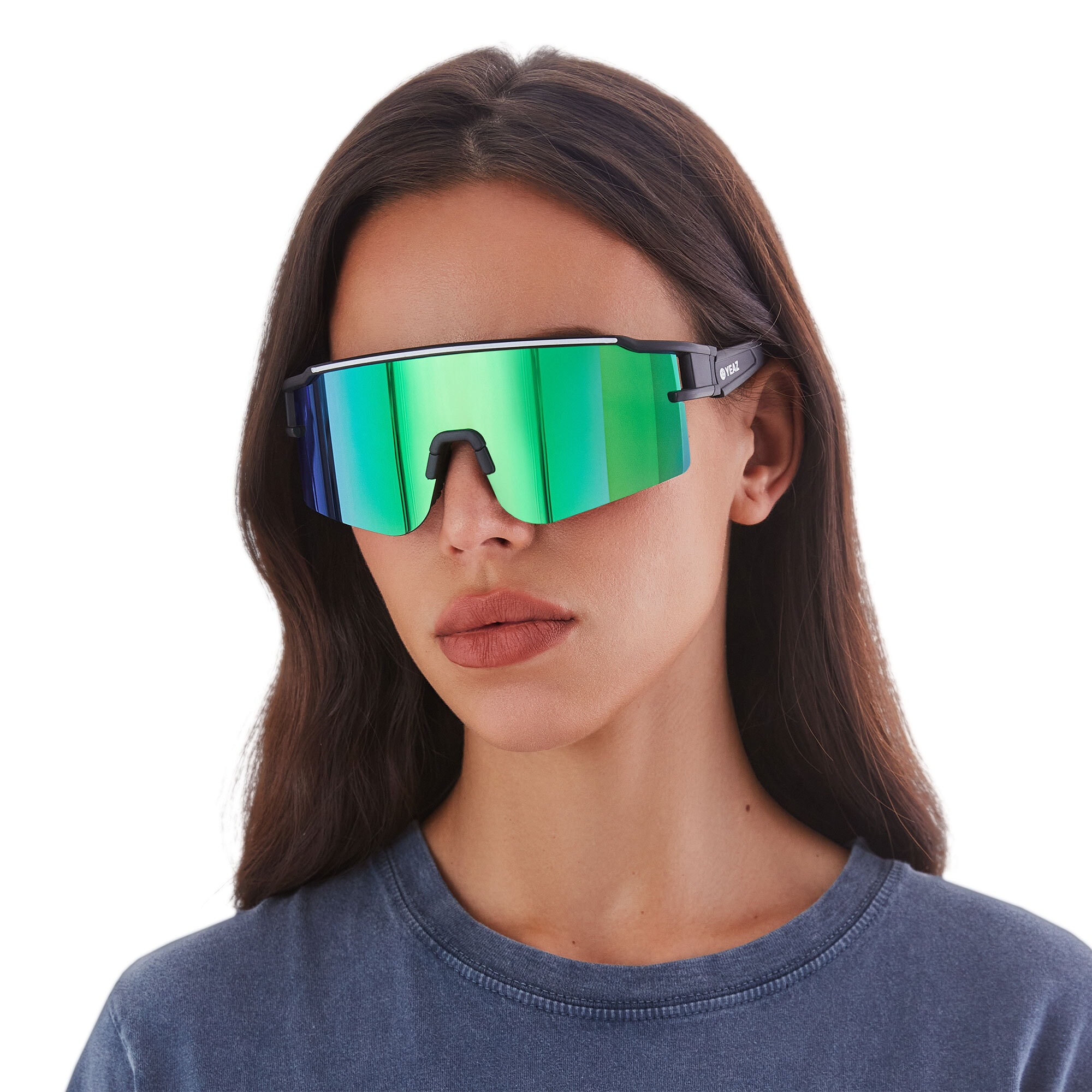 YEAZ Sportbrille »Sport-Sonnenbrille Weiß/Blau SUNTHRILL Set«