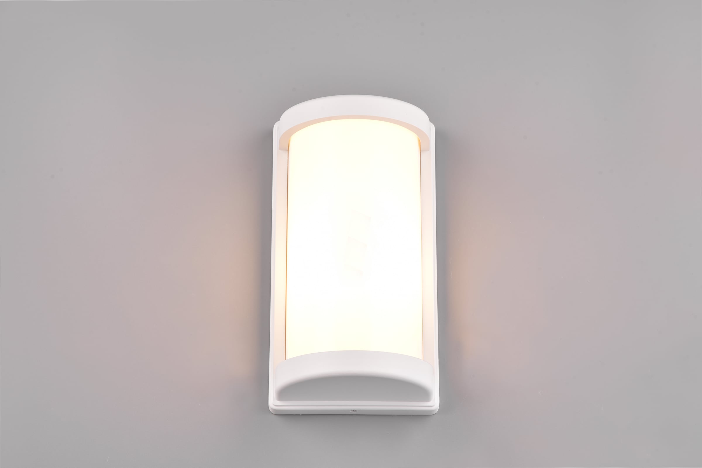 REALITY Leuchten Außen-Wandleuchte »PUELO, Outdoor Wandlampe Hauswand Fassade Garten, exkl 1x E27 max 10W« E27 1 Stk. warmweiß - kaltweiß halbrunde Aussen Wandlampe aus Aluminium, IP44, Höhe 26cm Breite 14 cm