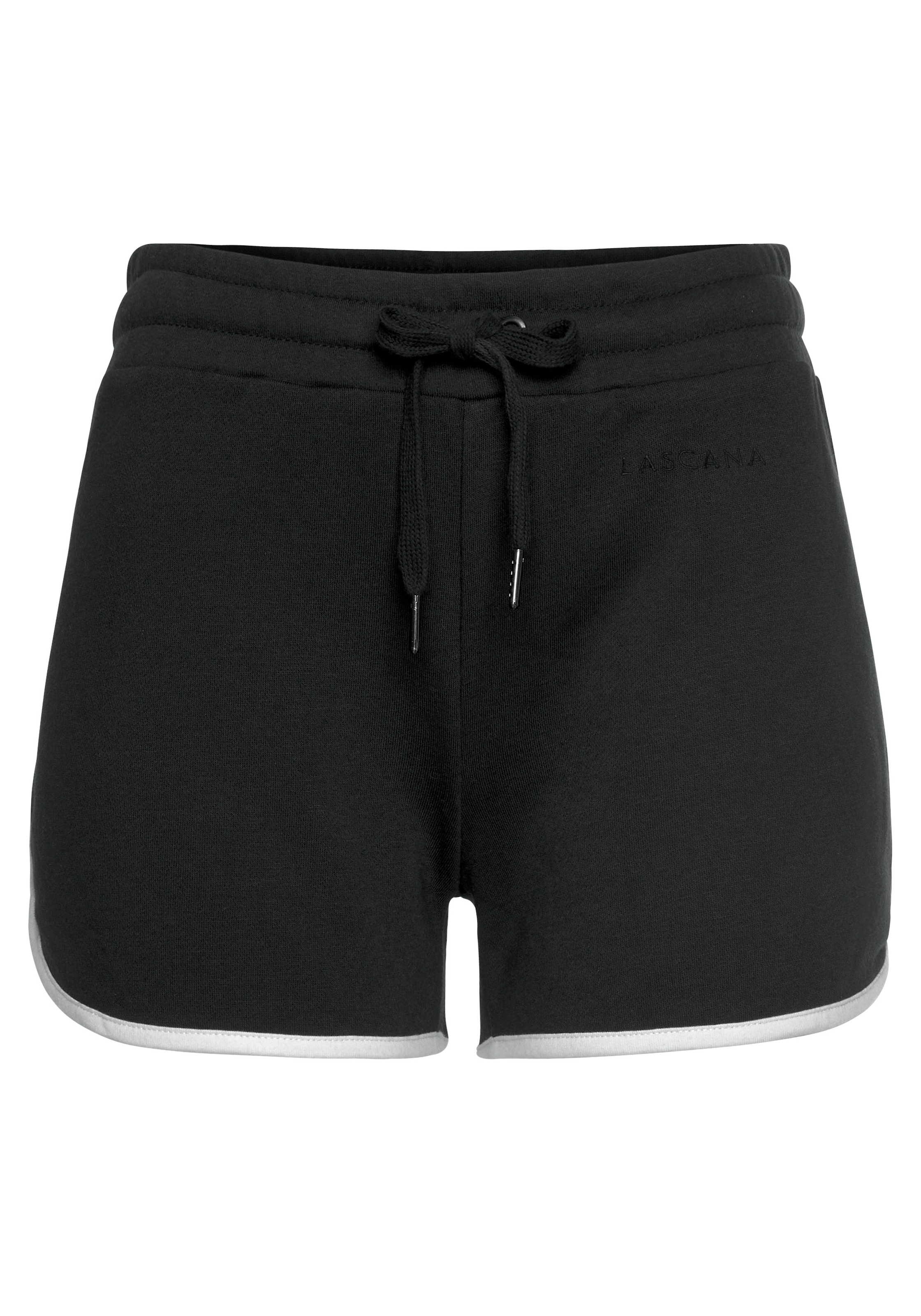 LASCANA Relaxshorts, mit Kontrastpaspeln, Loungeanzug