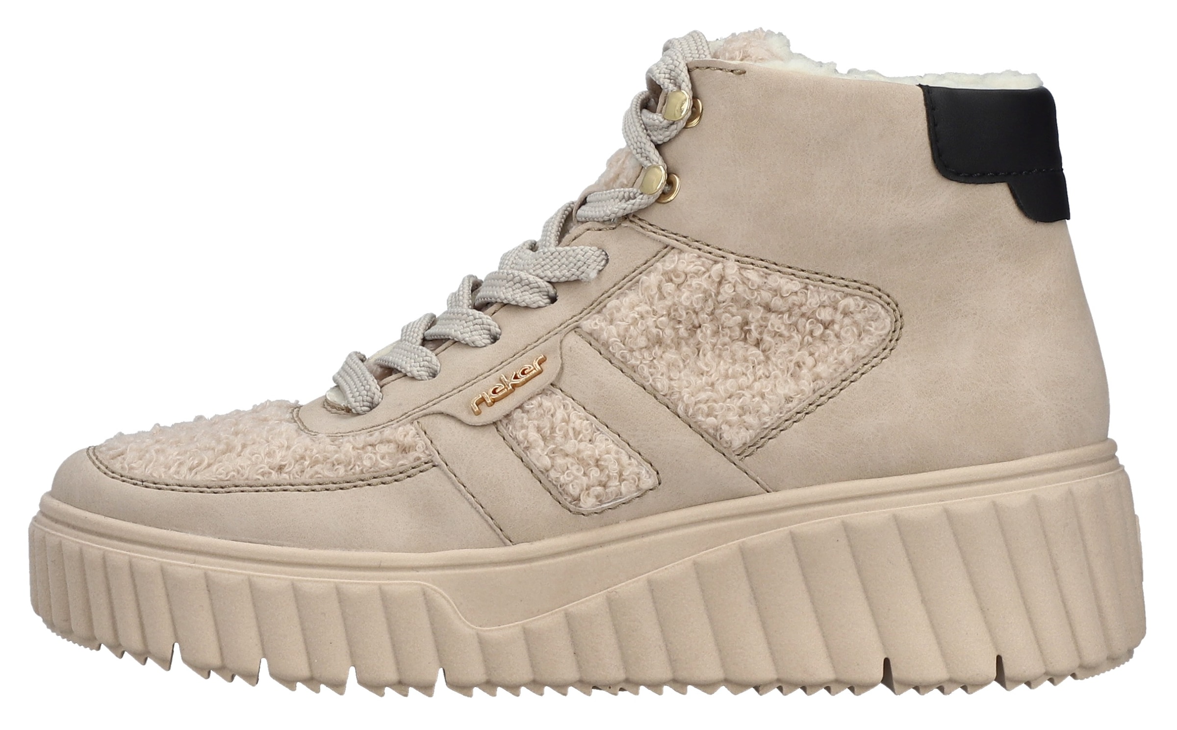 Rieker Winterboots  Schnürboots, High Top Sneaker, Stiefelette mit gepolstertem Schaftrand