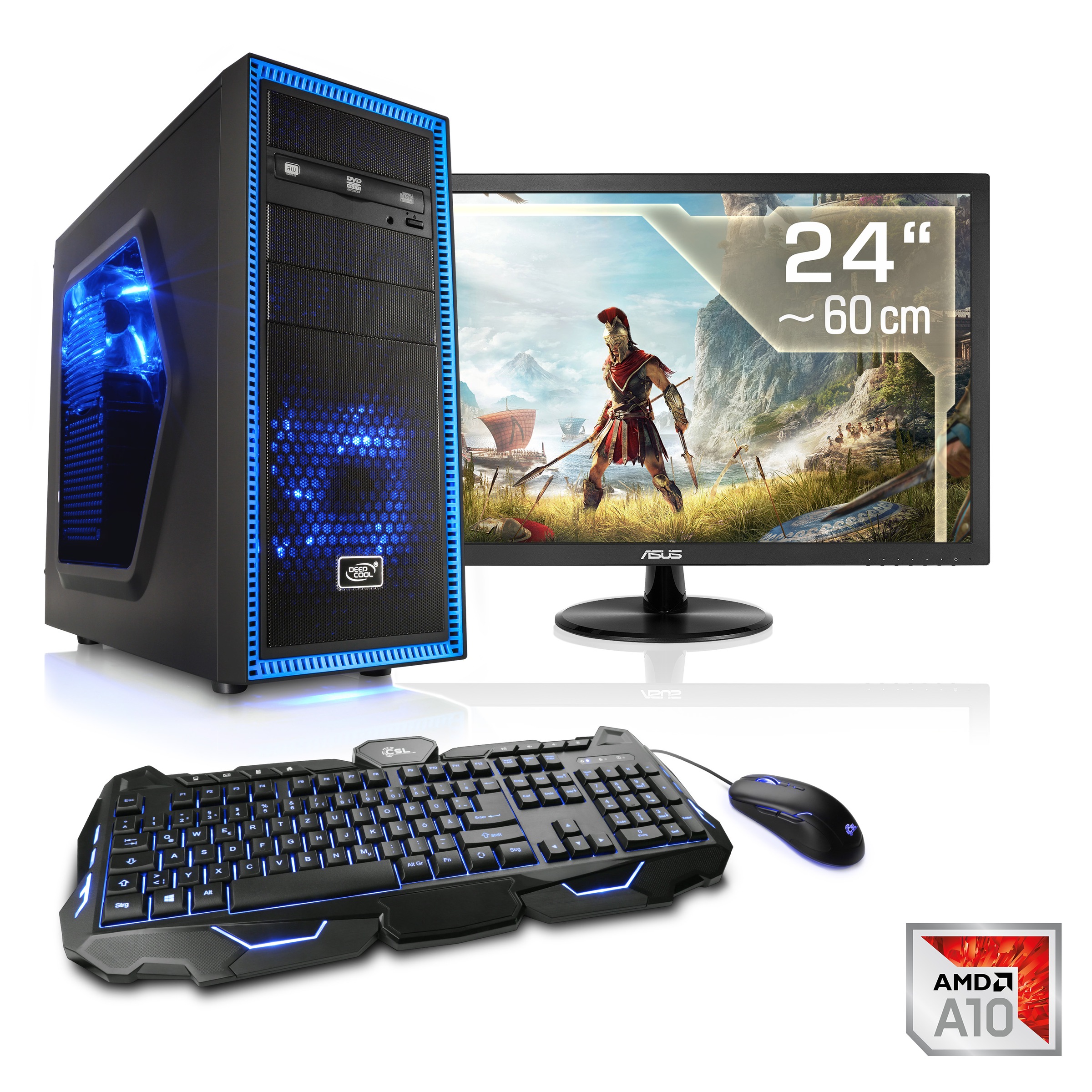 Multimedia PC AMD A10-9700 Radeon R7 16 GB DDR4 24" TFT...