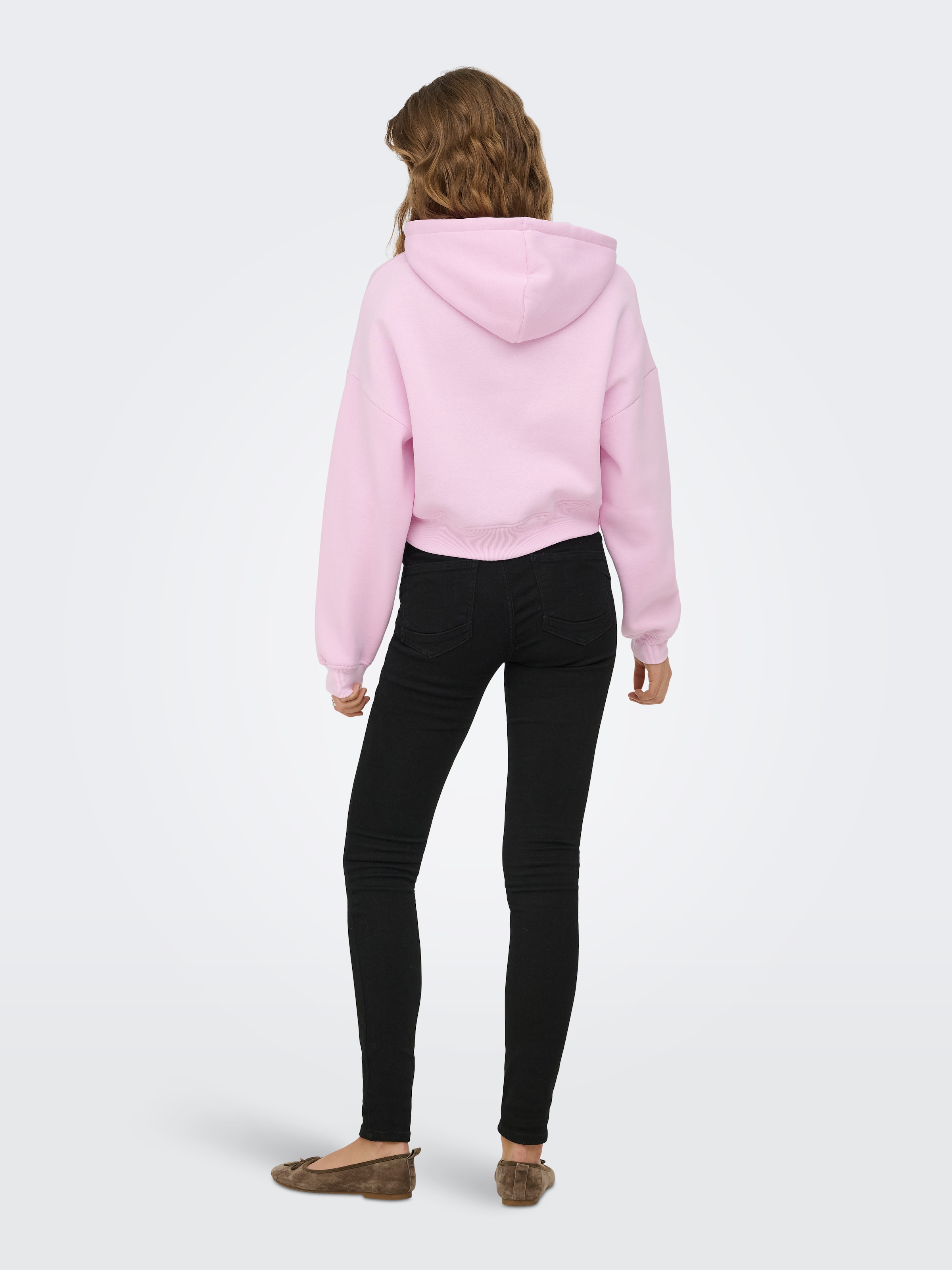 ONLY Kapuzensweatshirt »ONLSWEAT LIFE L/S HOODIE CROPPED SWT«, Baumwollmischung, loose fit
