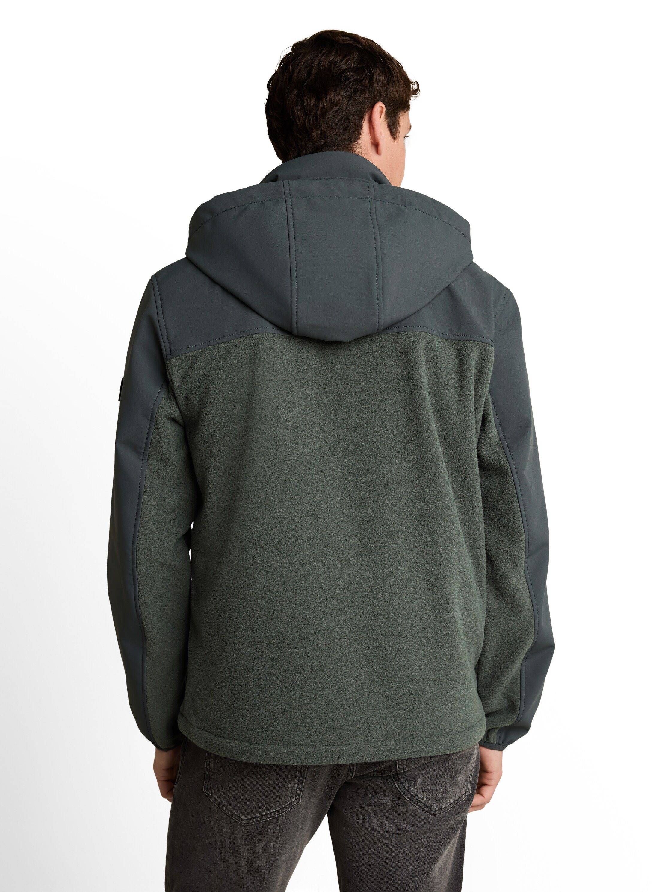 TOM TAILOR Softshelljacke mit Kapuze mit Fleece-Einsatz und Kapuze