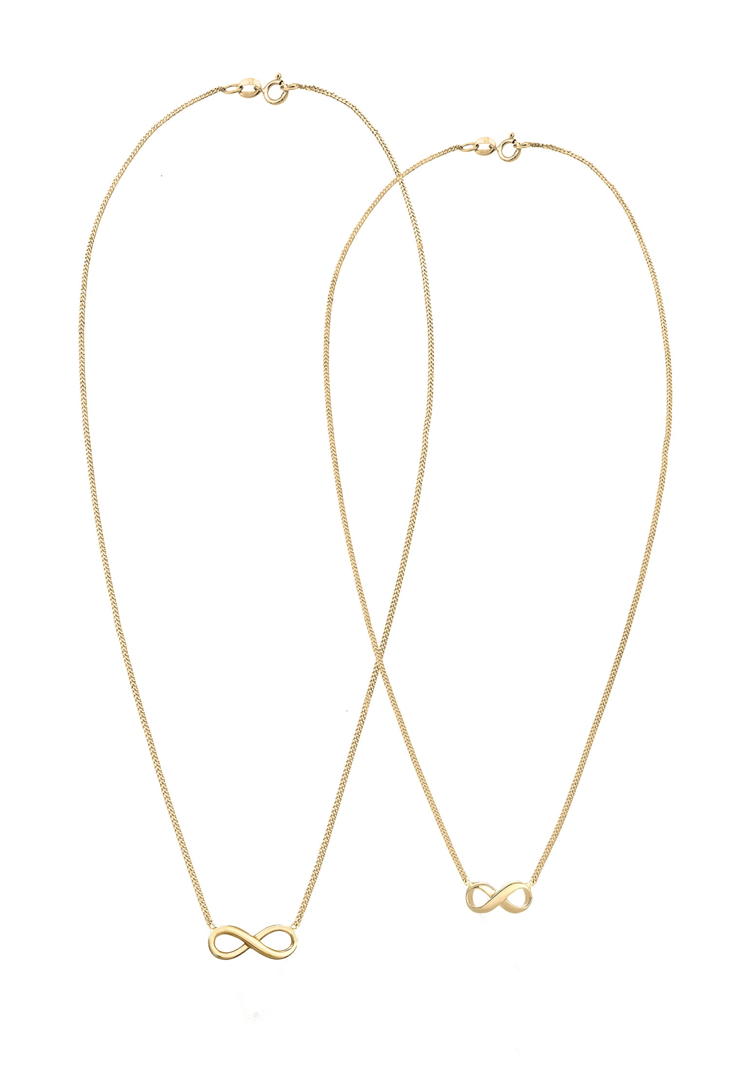 Elli Ketten-Set »Halskette Infinity Unendlichkeit Symbol 2er Set 925 Silber«