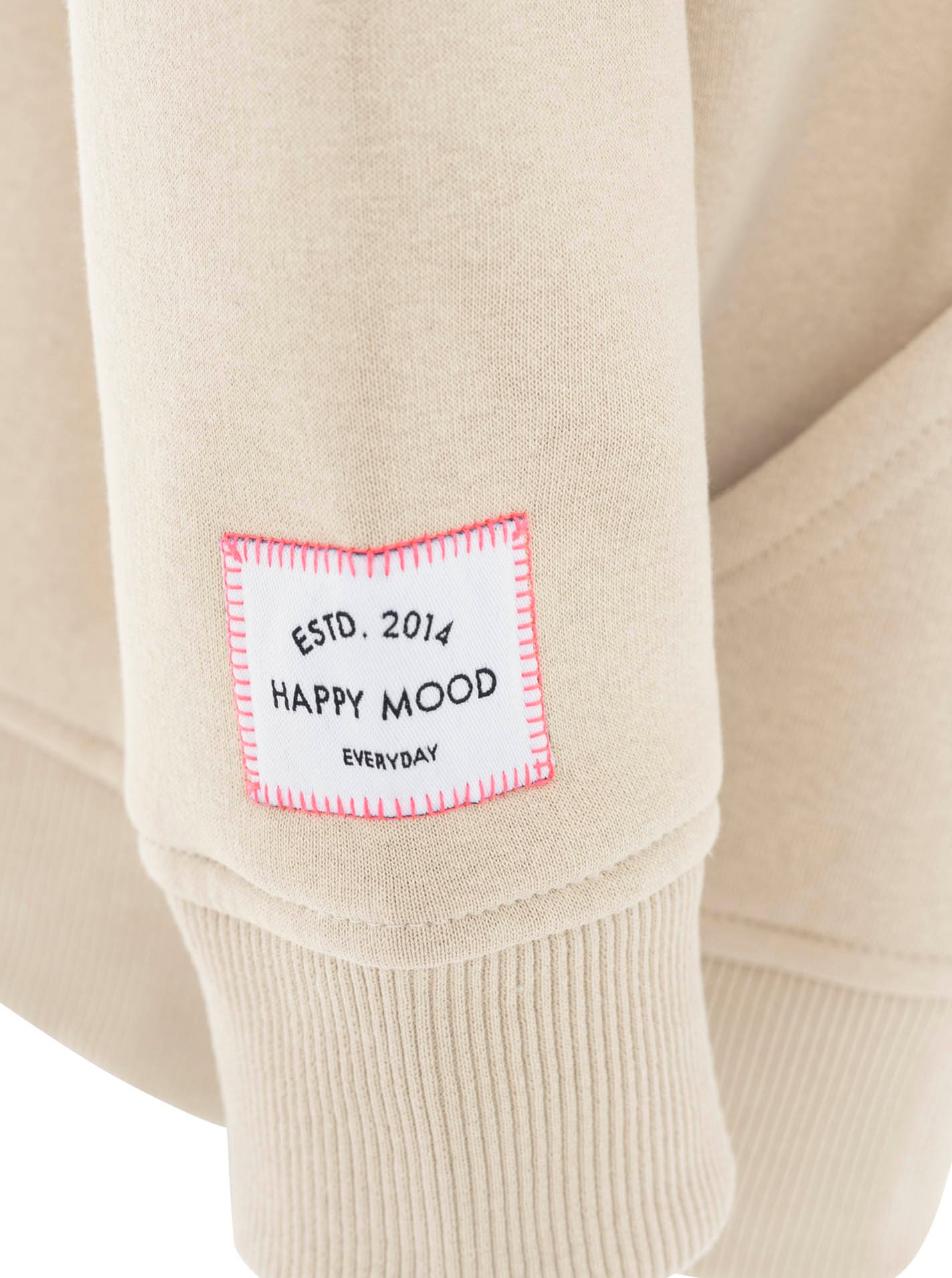 Zwillingsherz Hoodie »"Smile Cross"«, Statement Schriftzug, Stickerei, Kapuze, Kängurutasche

