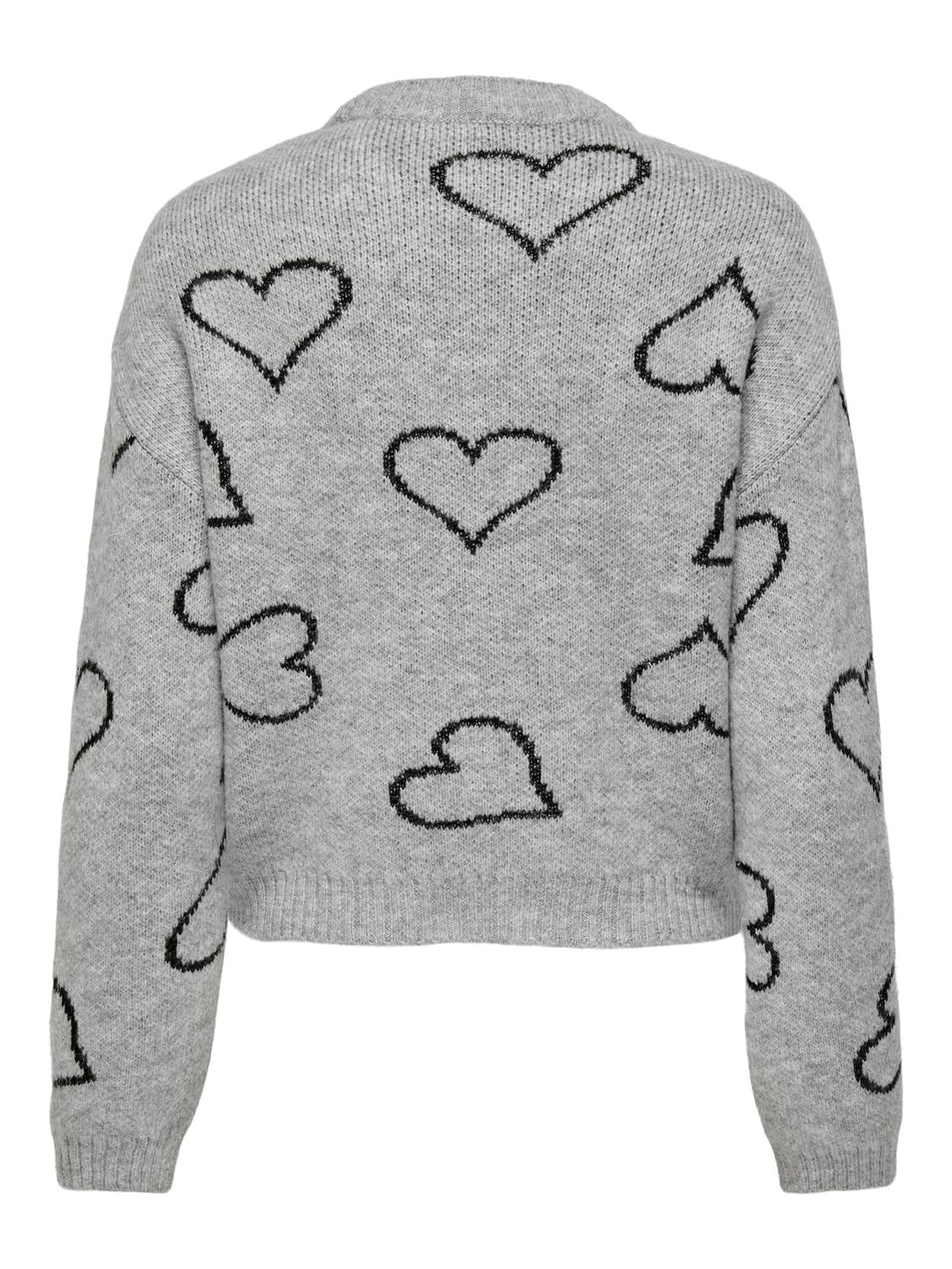 ONLY Rundhalspullover »ONLHAPPIE LS HEART O-NECK KNT«