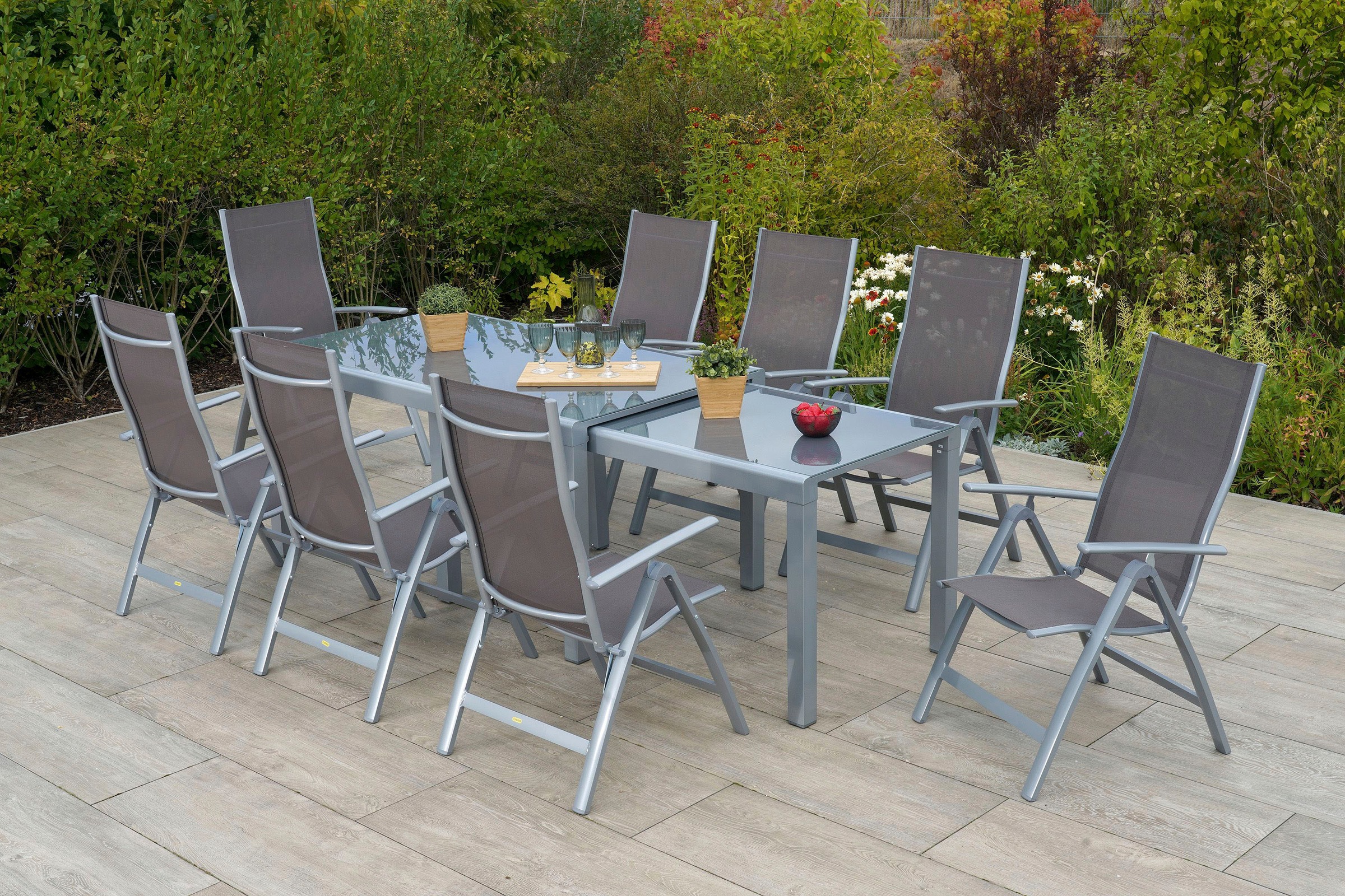 MERXX Garten-Essgruppe »Carrara«, (9 tlg.)