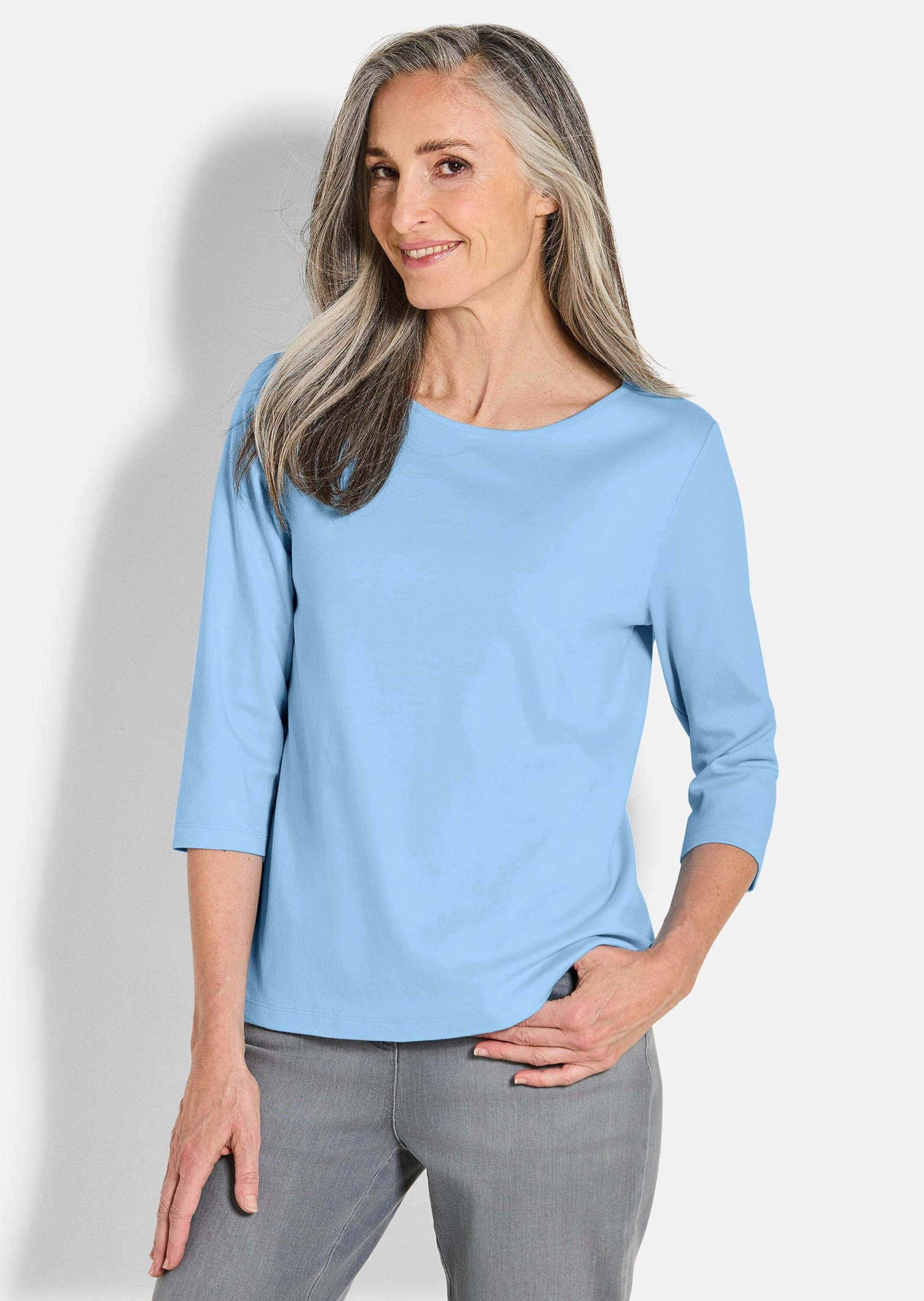 GOLDNER Kurzarmshirt »Kurzgröße Basic-Shirt aus Interlock-Jersey«