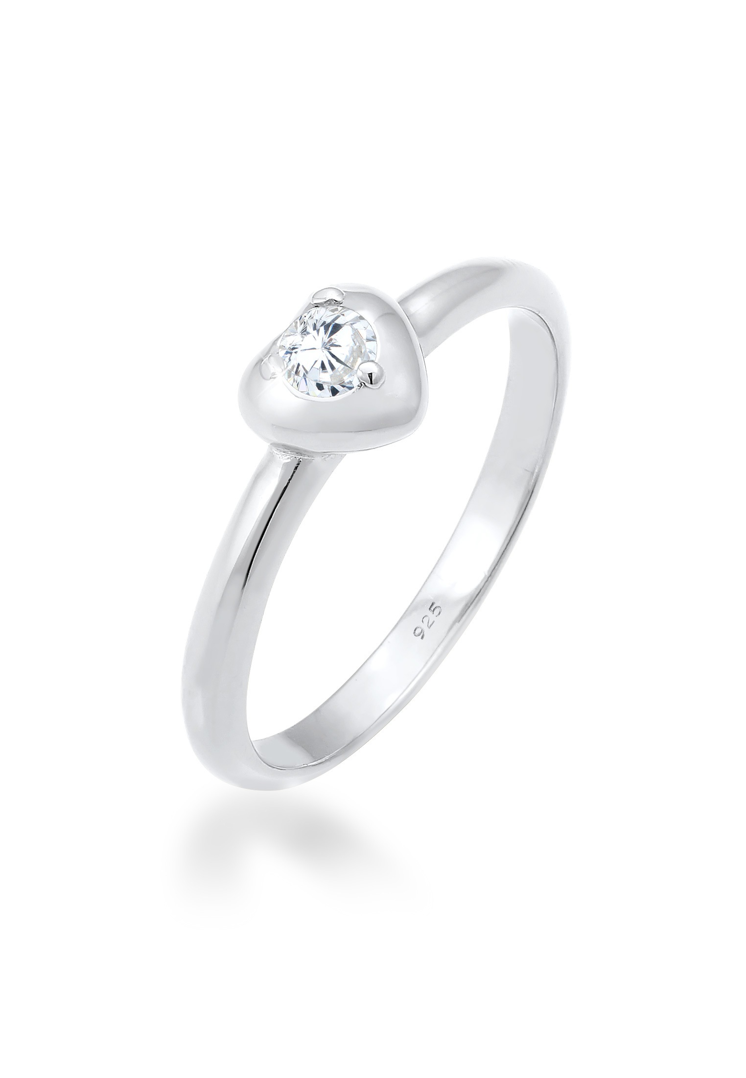 Elli Fingerring »Herz Symbol Verlobung Valentin Zirkonia 925 Silber«