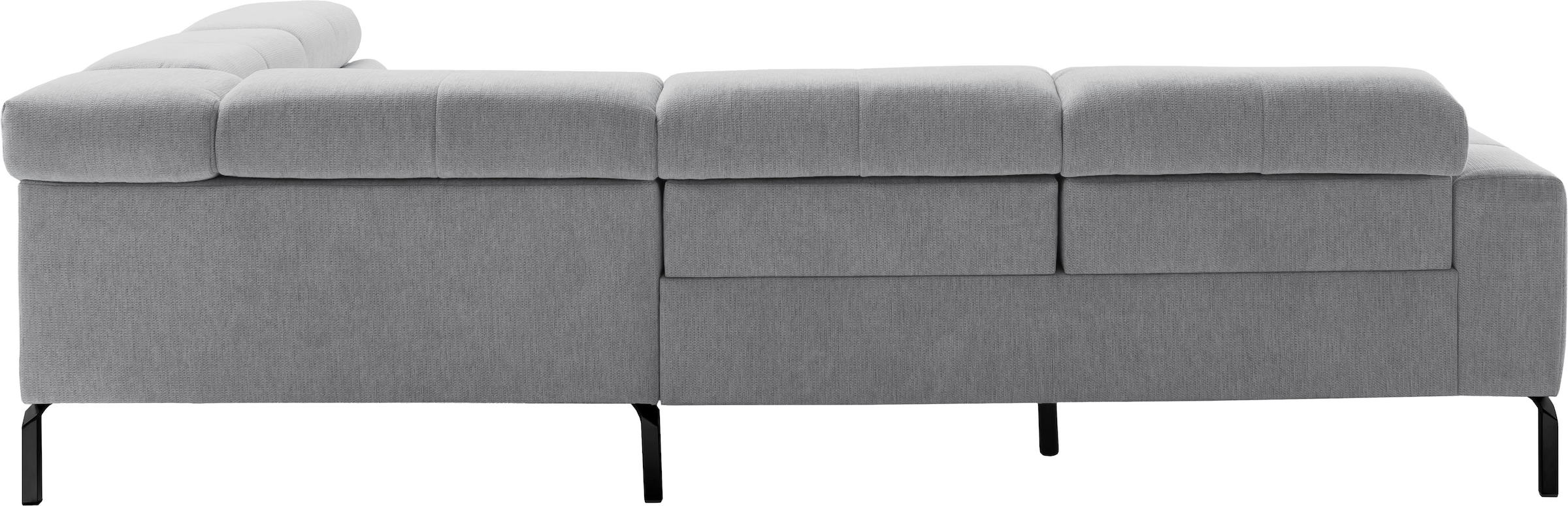 Home affaire Ecksofa »Claya Move, L-Form, Kopf- & Rückenverstellung, Breite 282 cm« Moderne Steppung, weicher Polsteraufbau & saugroboterfreundliche Höhe