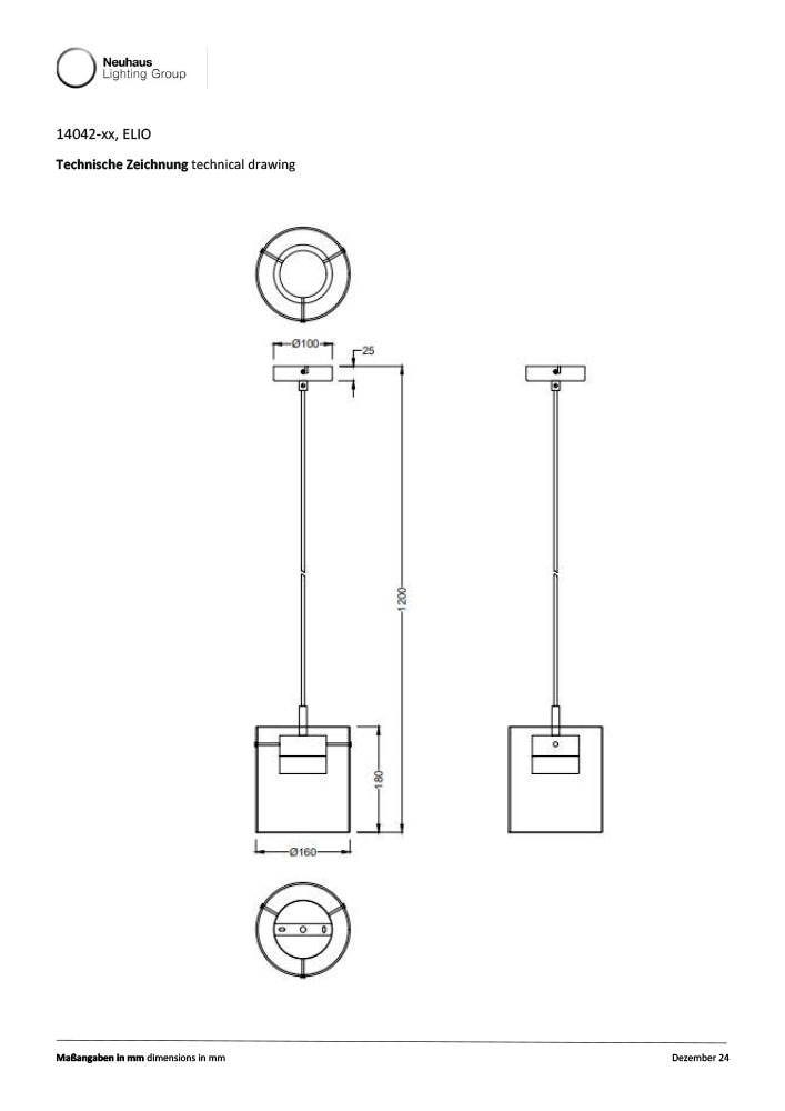 JUST LIGHT LED Deckenleuchte »ELIO« LED-Board 1 Stk. Warmweiß 3-Stufen Dimmer, Switchmo