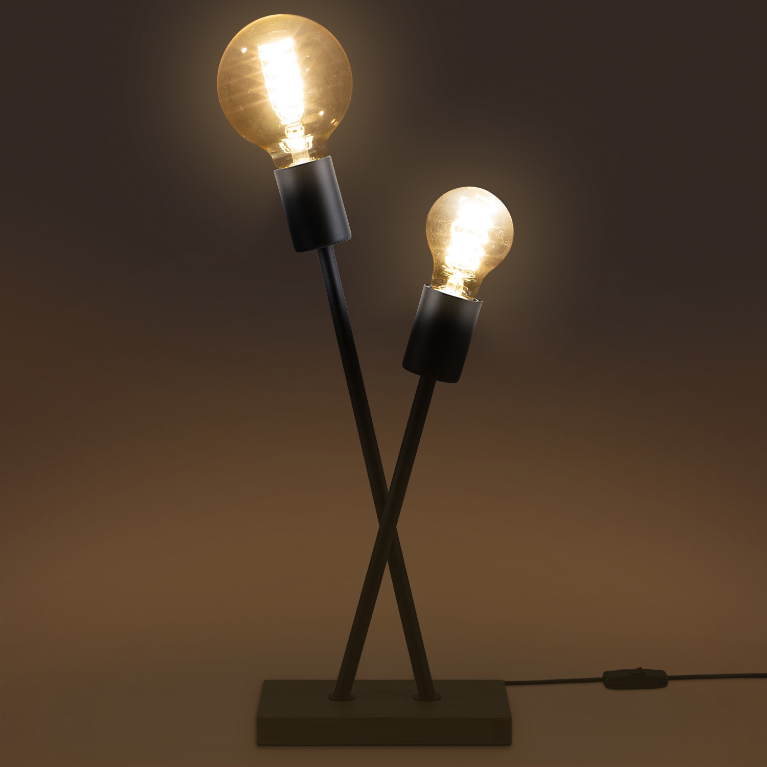 Paco Home Tischleuchte »IKS«, 2 flammig-flammig, Stehlampe LED Lampe  Wohnzimmer Vintage Retro Industrial Design E27 bestellen im OTTO Online Shop