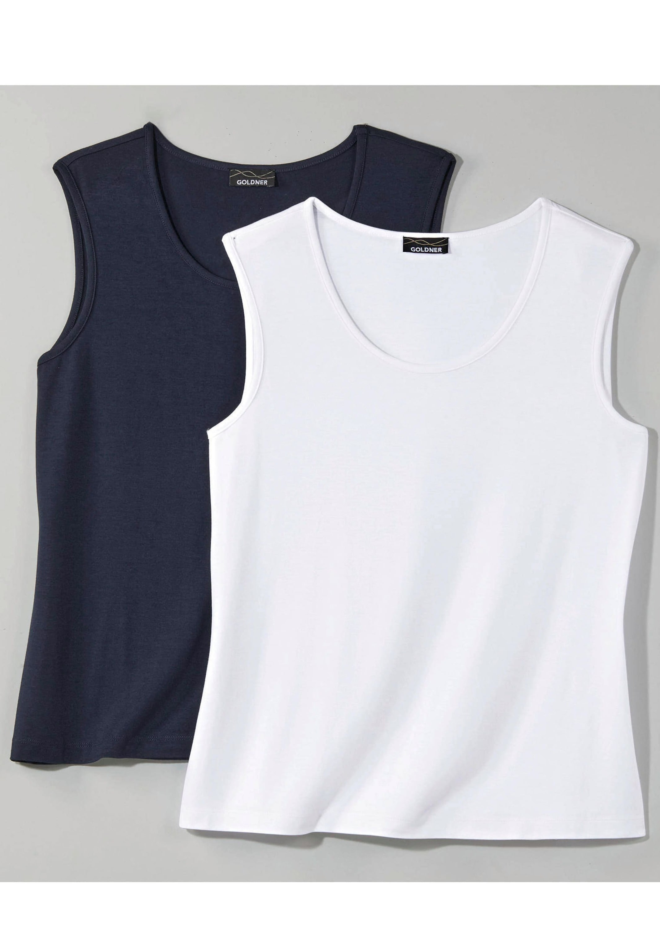 GOLDNER Trägertop »Kurzgröße Doppelpack aus weichem Viskose-Jersey« Sonstige