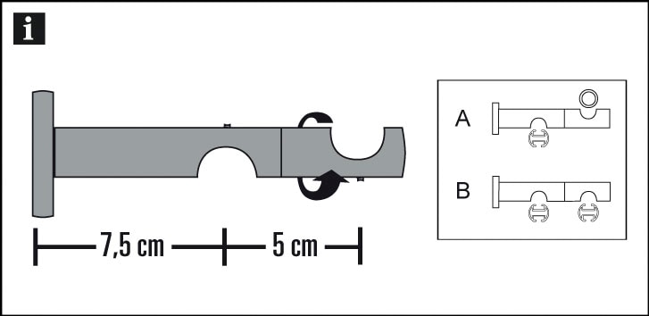 GARDINIA Kombiträger »Memphis« Serie Einzelprogramm Memphis Ø 16 mm