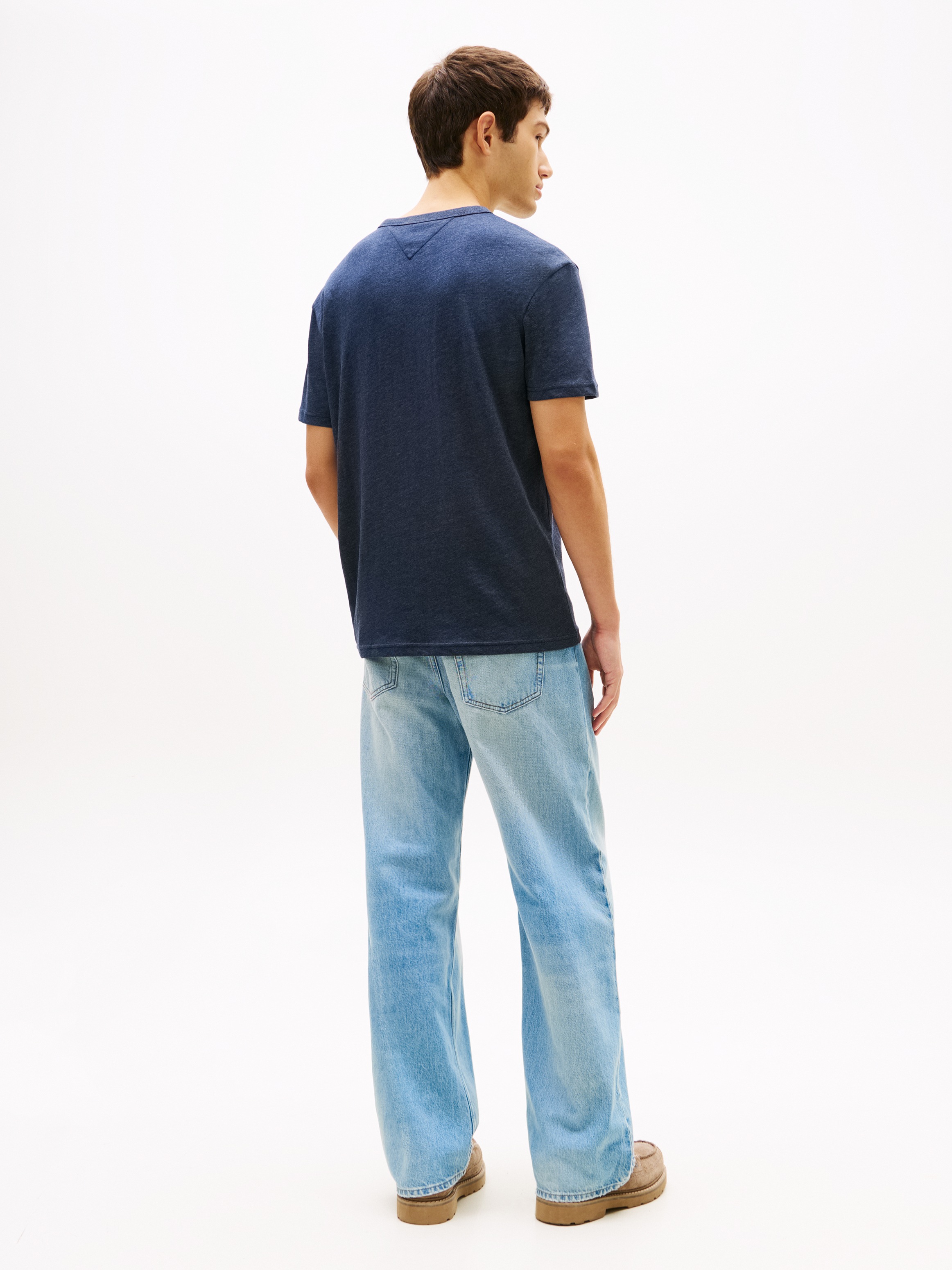 Tommy Jeans T-Shirt »TJM REG BADGE« Rundhals, Jersey, meliert, regular fit