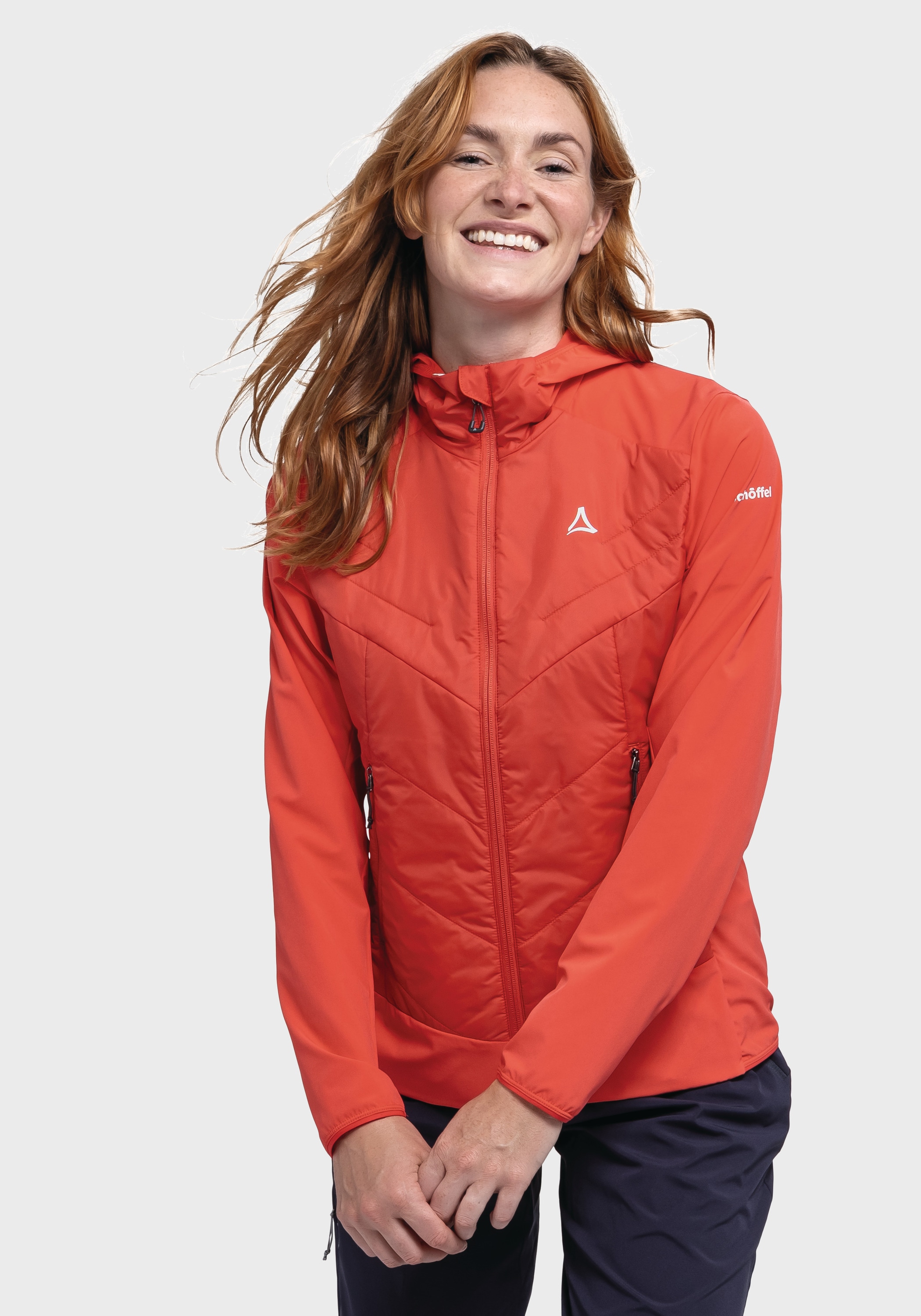 Schöffel Funktionsjacke »Hiking Hybrid Jk Style Blaueis WMS«, mit Kapuze