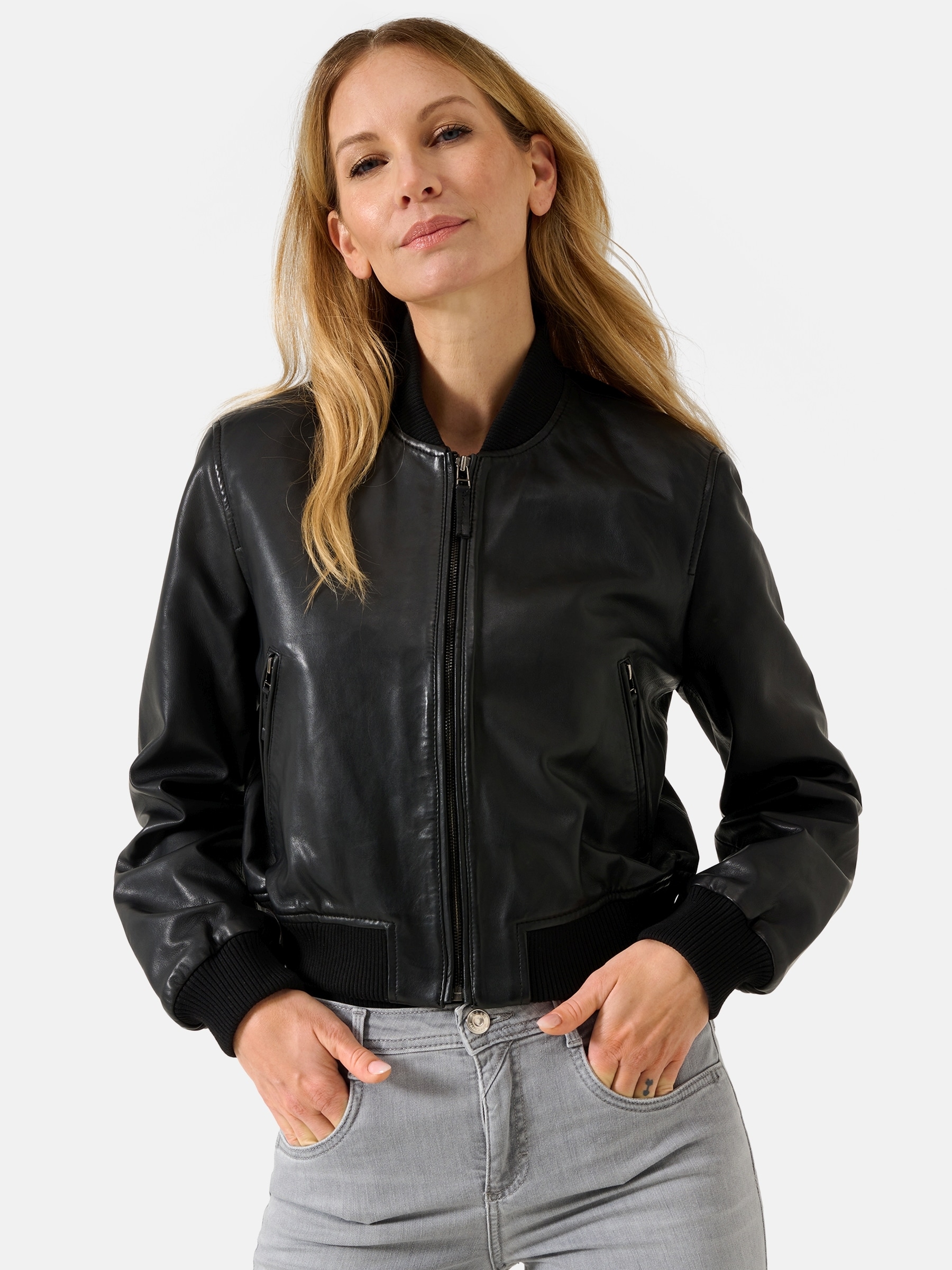 RICANO Bikerjacke »Lederjacke Brasil« ohne Kapuze Handgefertigt aus echtem Leder