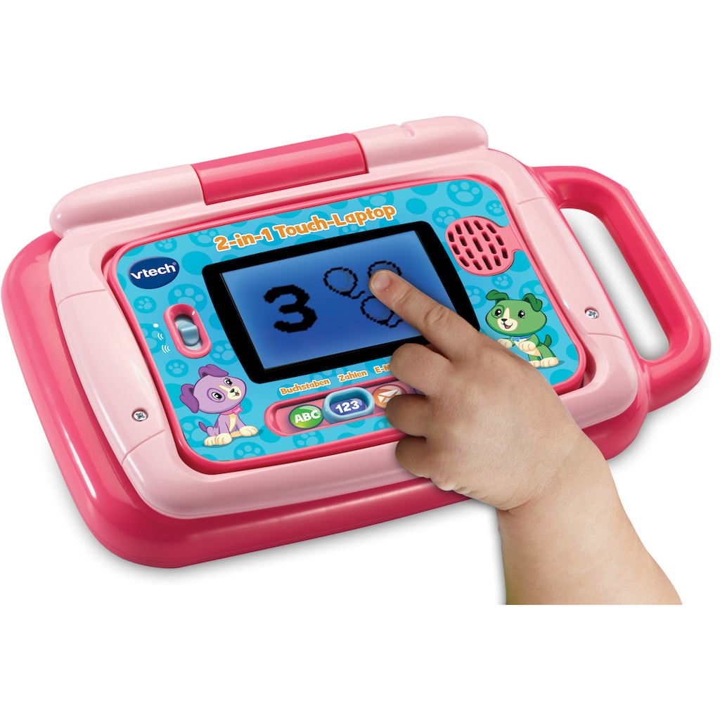 Vtech® Kindercomputer »Ready Set School, 2in1 Touch-Laptop, pink«