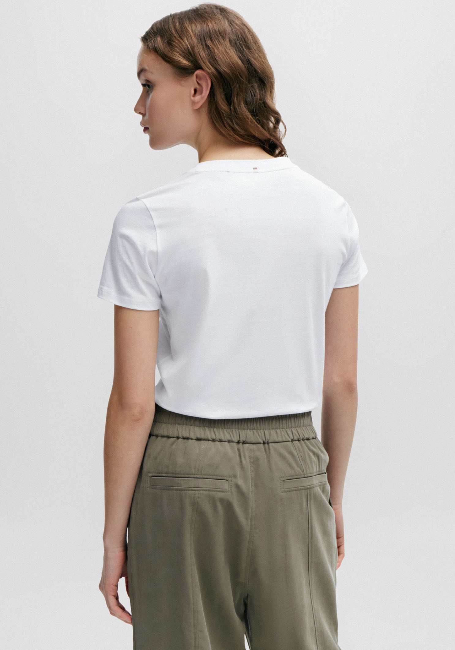BOSS ORANGE T-Shirt »Elogo Premium Damenmode«, mit BOSS-Schriftzug