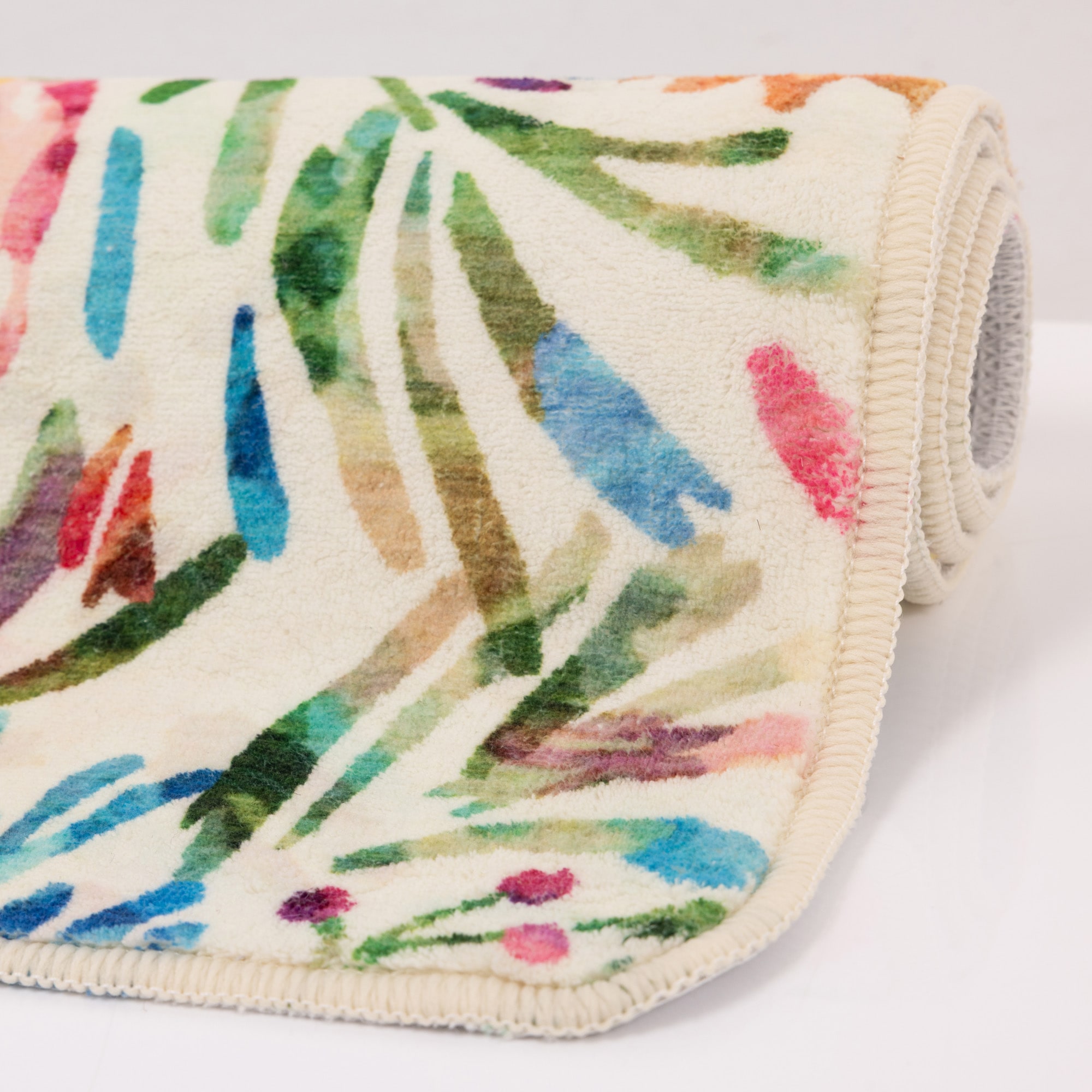 Gino Falcone Badematte »Aquata GF-158, Badvorleger, Badezimmer Teppich« Höhe 7 mm rutschhemmend beschichtet fußbodenheizungsgeeignet Badteppich, bedruckt, Blumen Design, rechteckig