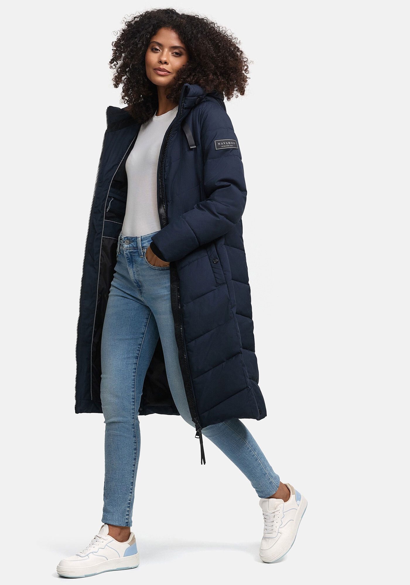 Navahoo Winterjacke »Navahoo Schmatzibaer lange Damen Winter Steppjacke N009«