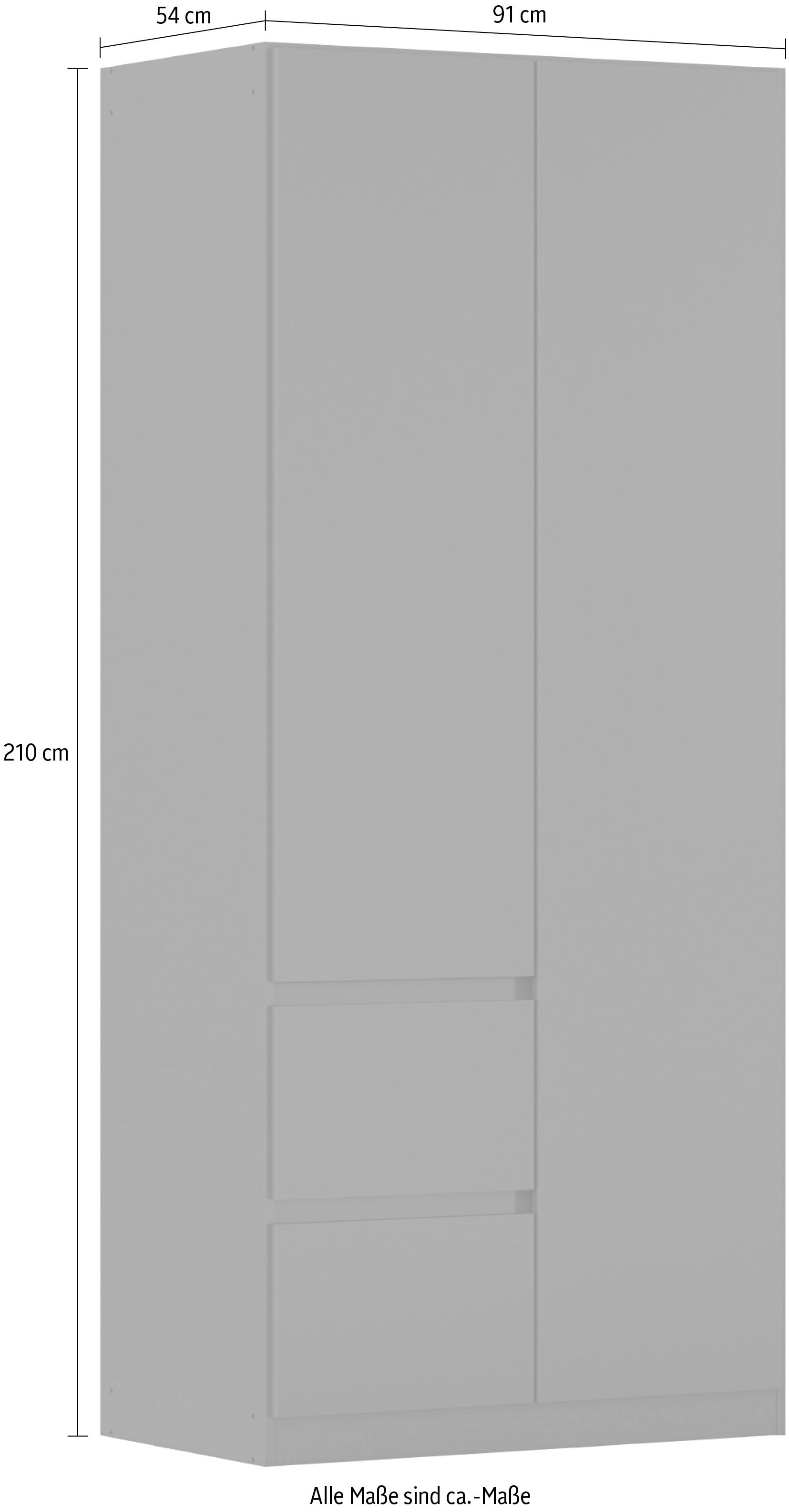 rauch Drehtürenschrank »Kleiderschrank Schrank Garderobe Garderobenschrank MAINZ«, grifflose Front, Außentüren mit Push-to-Open Funktion MADE IN GERMANY