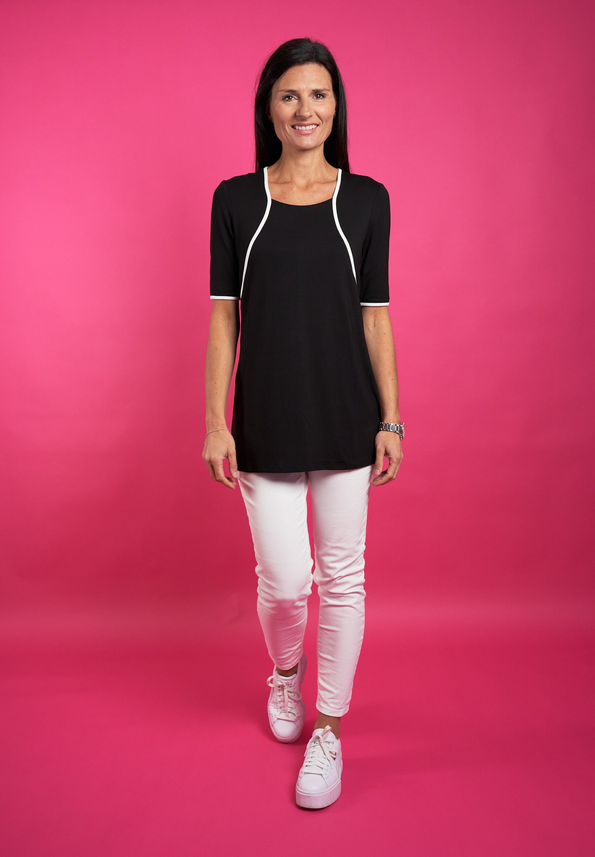 Seidel Moden T-Shirt, in 2in1 Optik, MADE IN GERMANY