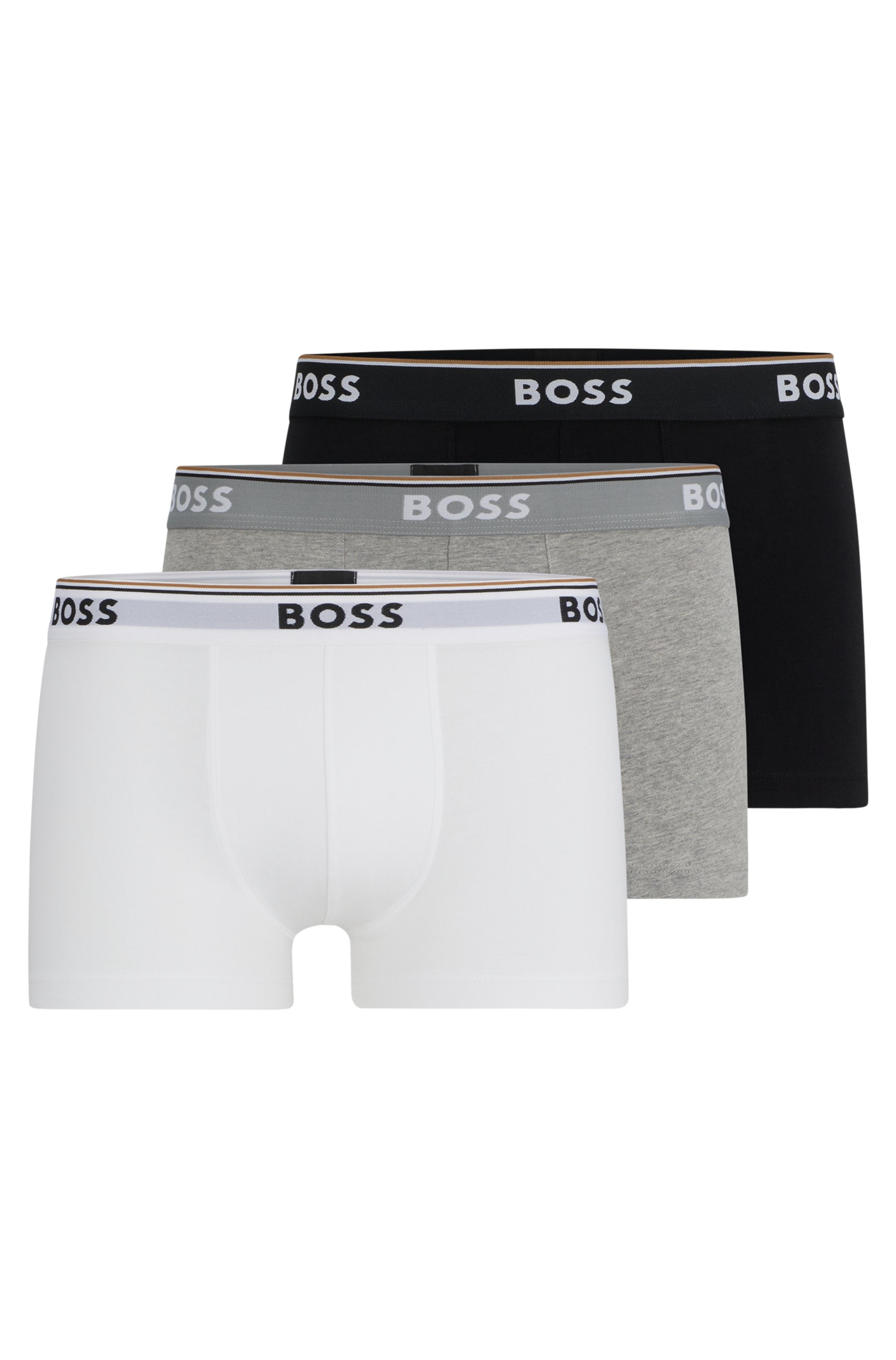 BOSS Boxer »TRUNK 3 PACK«, (3 St.), BOSS Schriftzug auf dem Bund