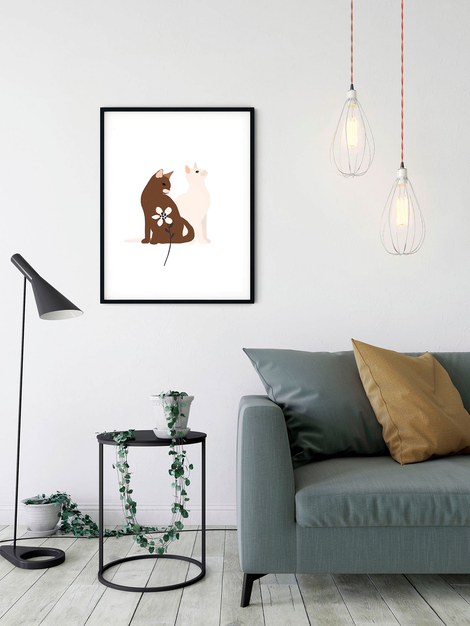 Komar Wandbild »Loving Cats«, (1 St.), Deutsches Premium-Poster Fotopapier mit seidenmatter Oberfläche und hoher Lichtbeständigkeit. Für fotorealistische Drucke mit gestochen scharfen Details und hervorragender Farbbrillanz.