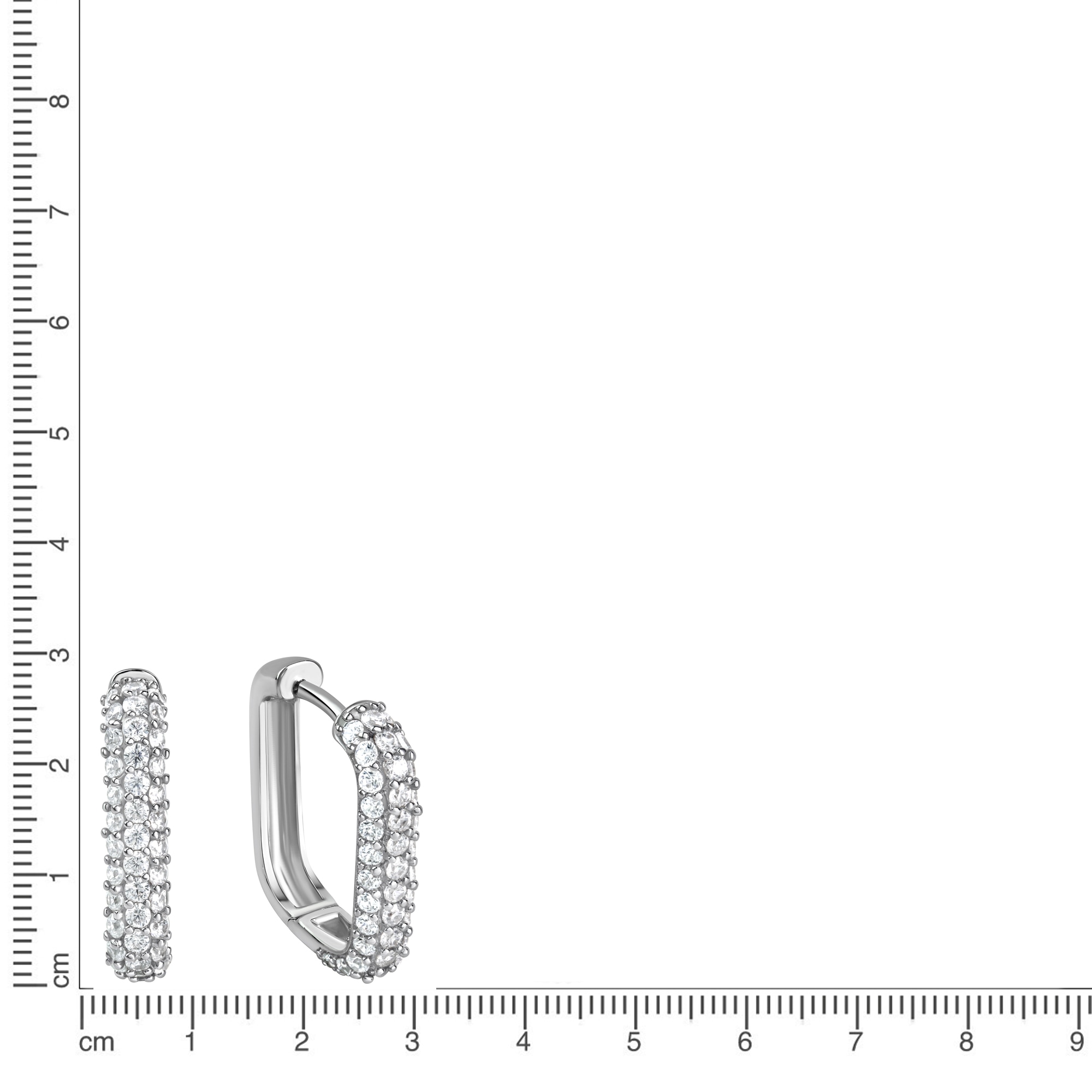 Firetti Paar Creolen »Schmuck Geschenk Silber 925 Ohrschmuck Ohrringe« mit Zirkonia (synth.)