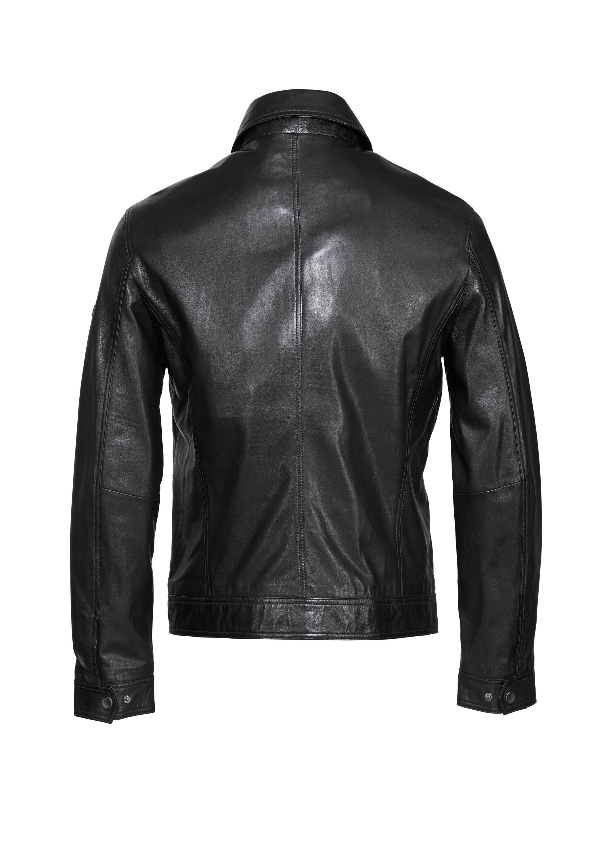 bugatti Lederjacke »BULUCIANO« ohne Kapuze bequeme Passform