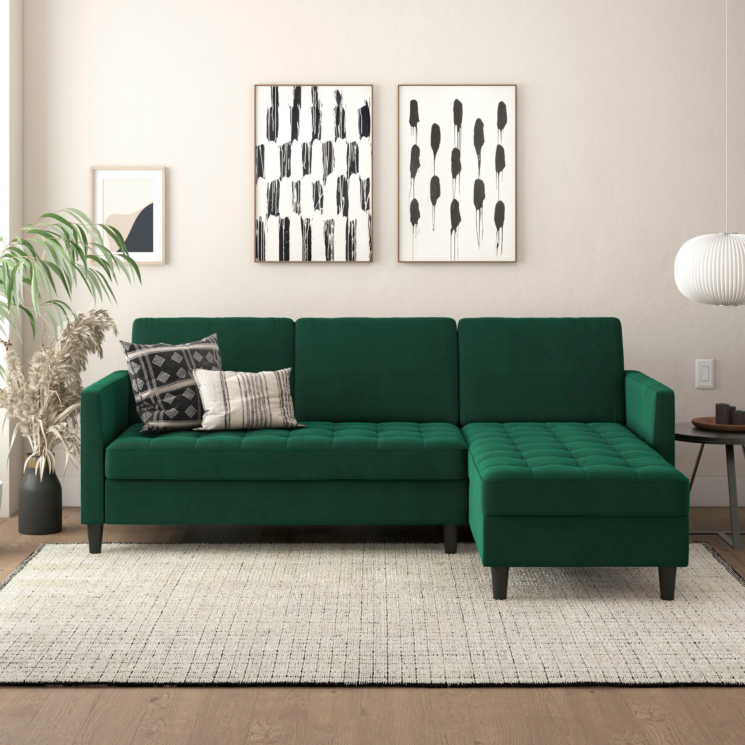 Dorel Home Ecksofa »Presley, L-Form,«, Ecksofa mit Bett-Funktion und Stauraum, verstellbare Rückenlehne