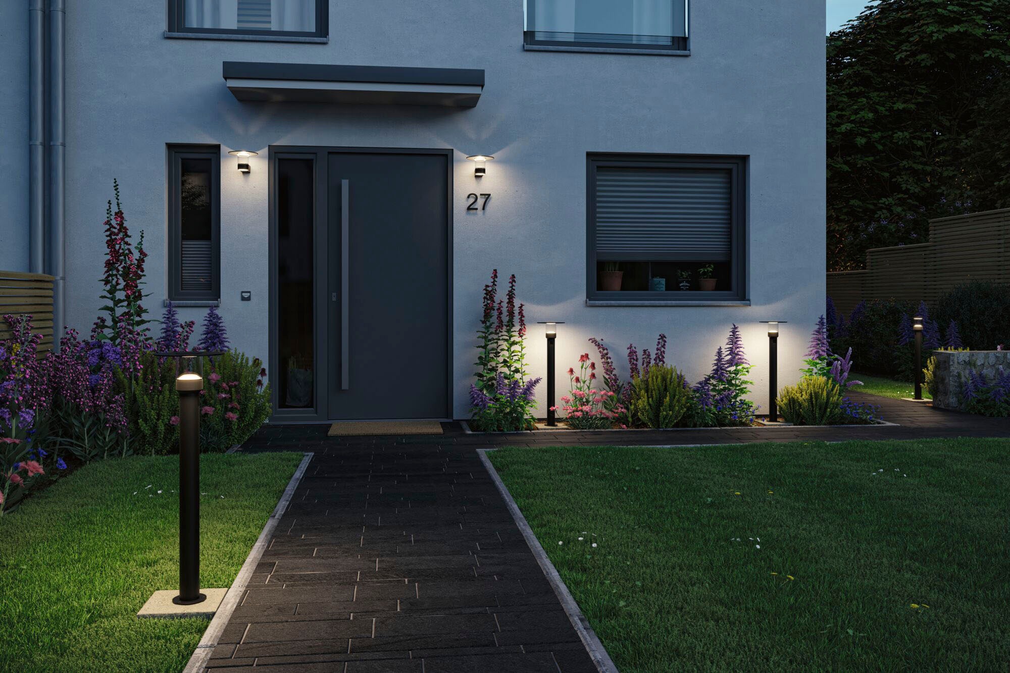 Paulmann LED Gartenleuchte »Sienna 230V Pollerleuchte«, 1 flammig, seewasserresistent, mit PIR-Sensor