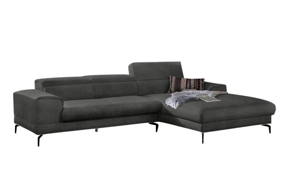 W.SCHILLIG Ecksofa »piedroo, Designsofa mit tollem Sitzkomfort, L-Form«, Kopfteilverstellung, wahlweise mit Sitztiefenverstellung, Breite 303cm