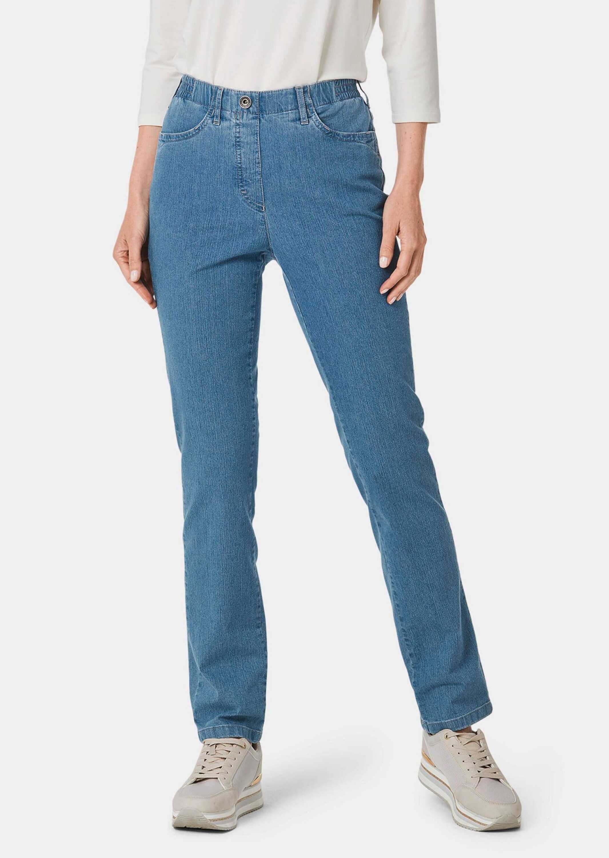 GOLDNER Regular-fit-Jeans »Jeansschlupfhose MARTHA Edel geschmückte Jeansschlupfhose MARTHA«