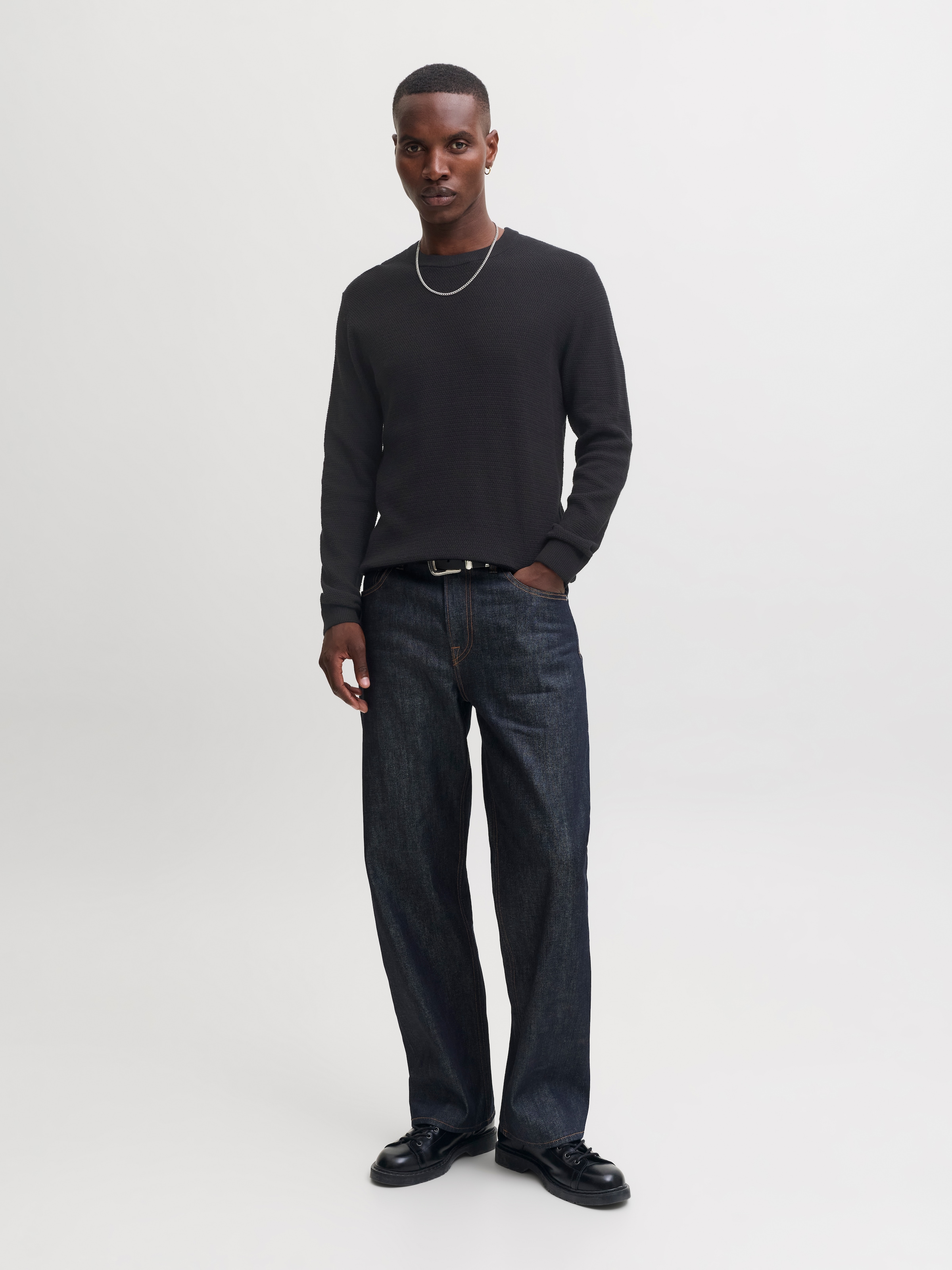 Jack & Jones Strickpullover »JJERYDER KNIT CREW NECK NOOS« Baumwolle, regular fit
