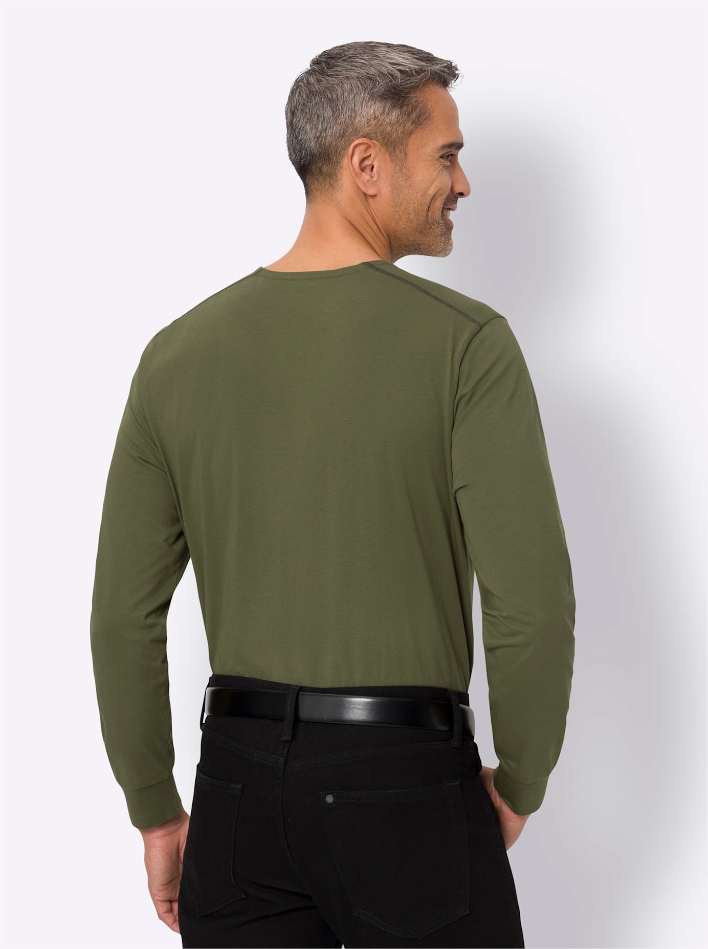 Classic Rundhalsshirt »Langarm-Shirt«, (1 tlg.)