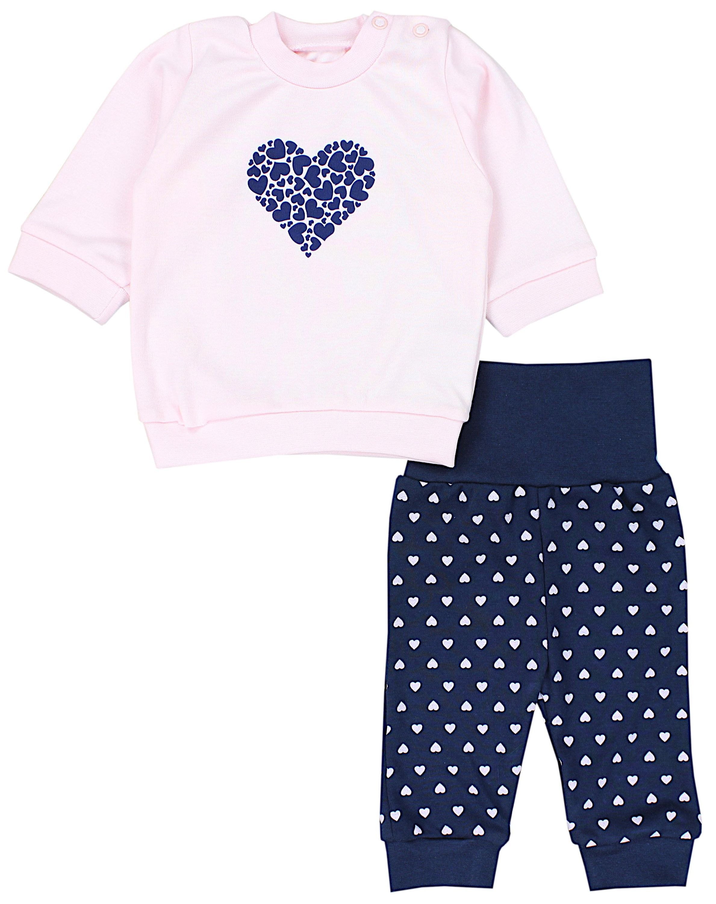 TupTam Langarmshirt »Set Baby Mädchen Langarmshirt Babyhose Outfit 2teilig«