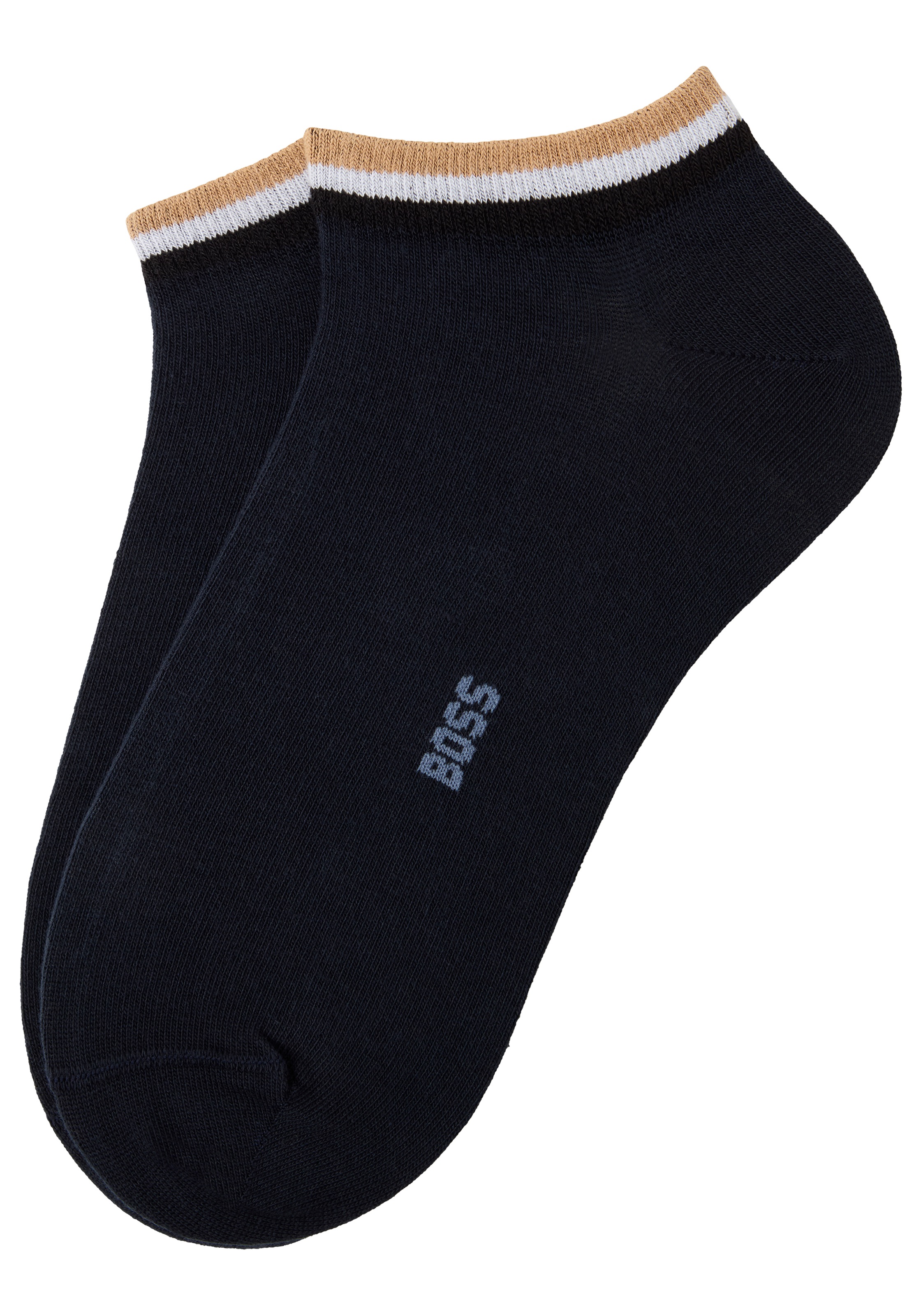 BOSS Sneakersocken »2P AS Uni stripe CC« Packung, 2er,  mit geringeltem Abschluss