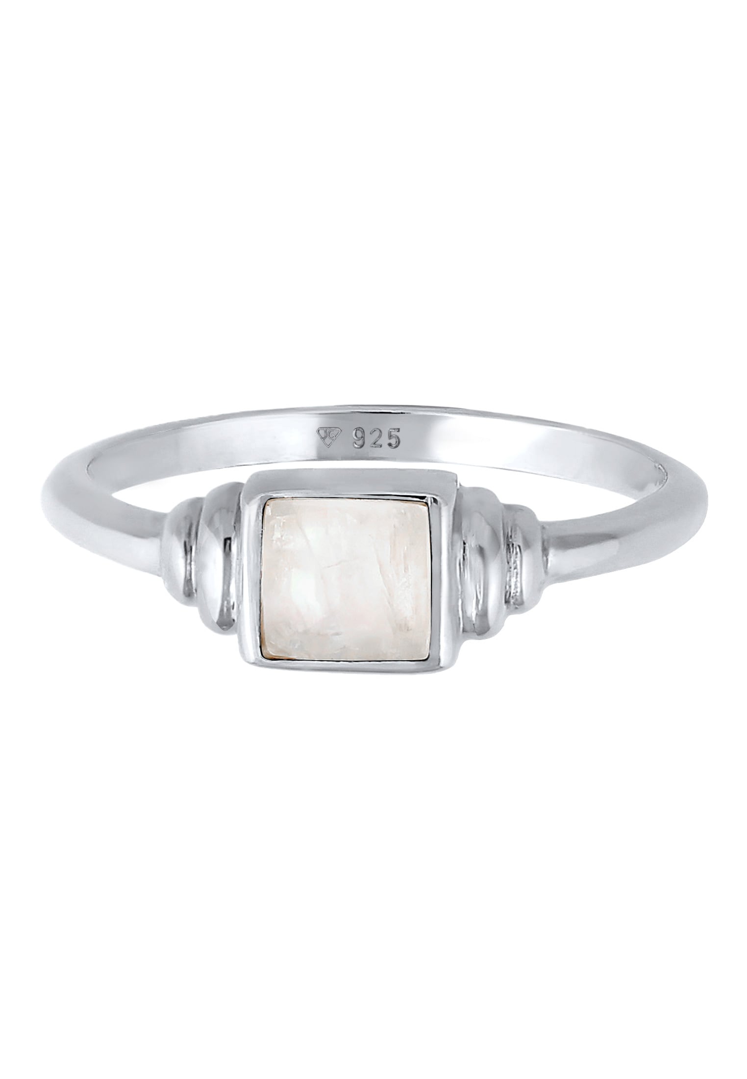 Elli Premium Silberring »Ring Mondstein Quadrat Vintage 925 Silber«