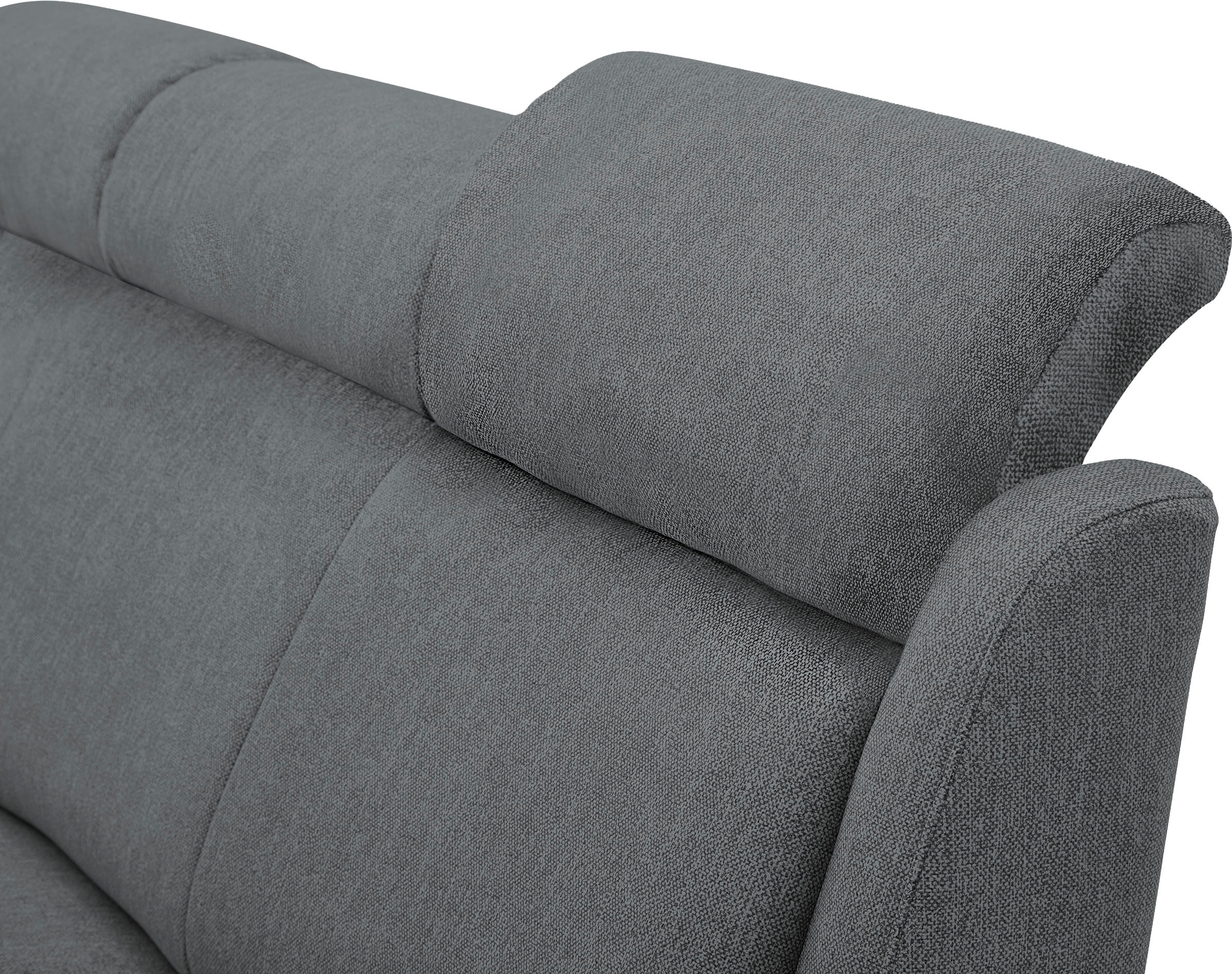 VILLA BECK Ecksofa »Varese L-Form«, (2 St.), Kopfteilverstellung, wahlweise mit Sitzvorzug, in Sitzhöhe 46 cm
