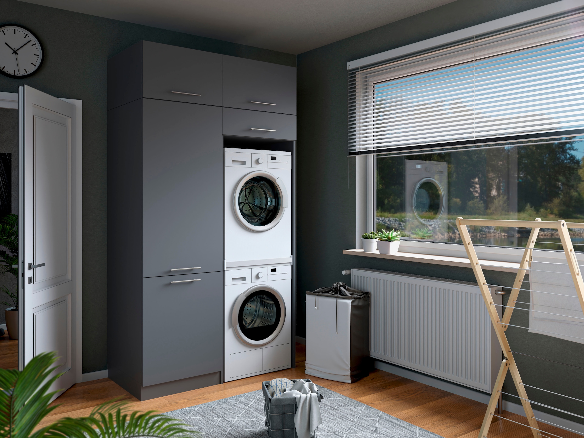 Laundreezy Mehrzweckschrank-Set »Laundreezy, 4-tlg. Mehrzweckschrank-Set B/H/T 128/238/68 cm« 4 Stk. tlg.