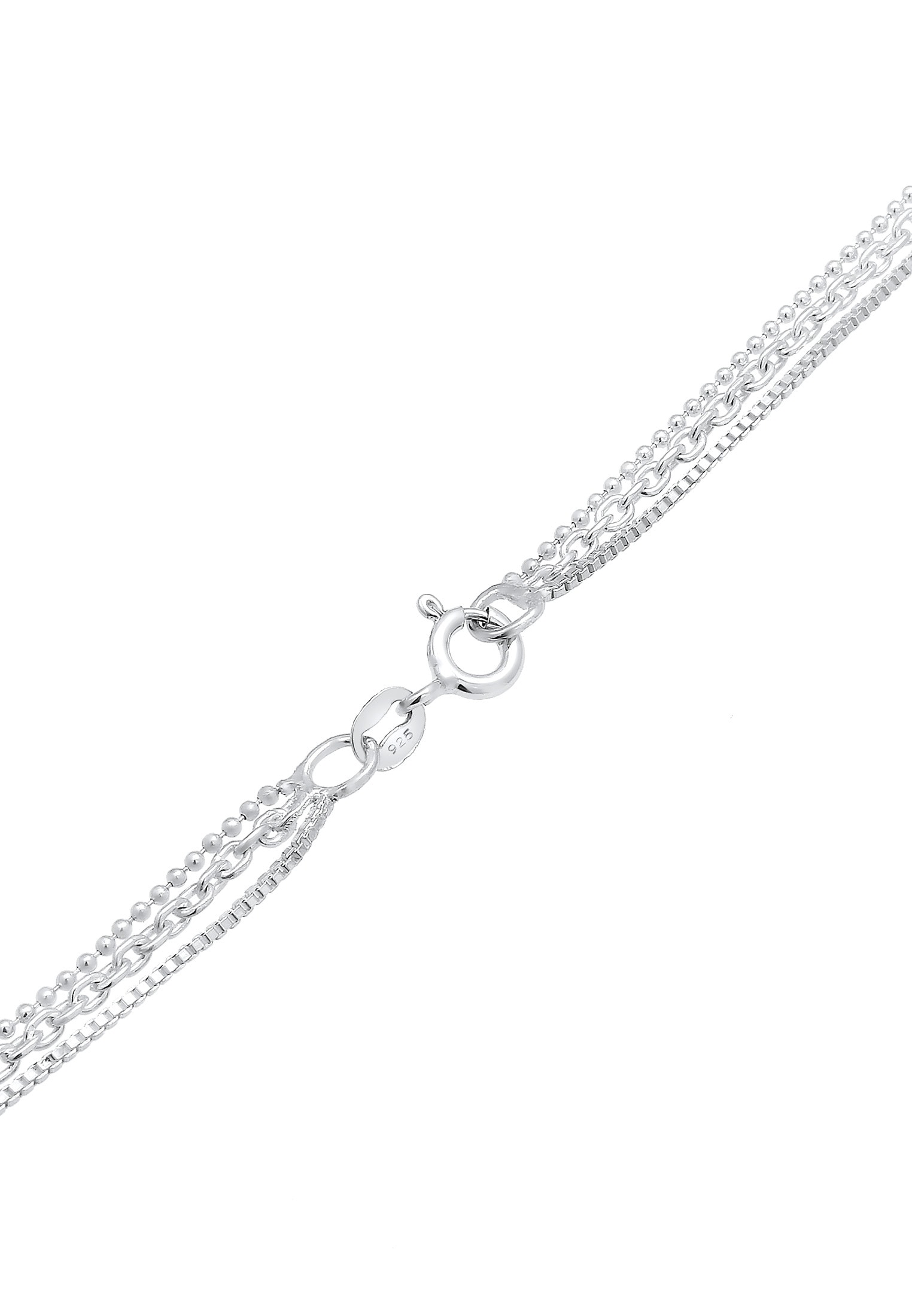 Elli Silberkette »Halskette Basic Layer Lagen Look Trend Blogger 925 Silber«