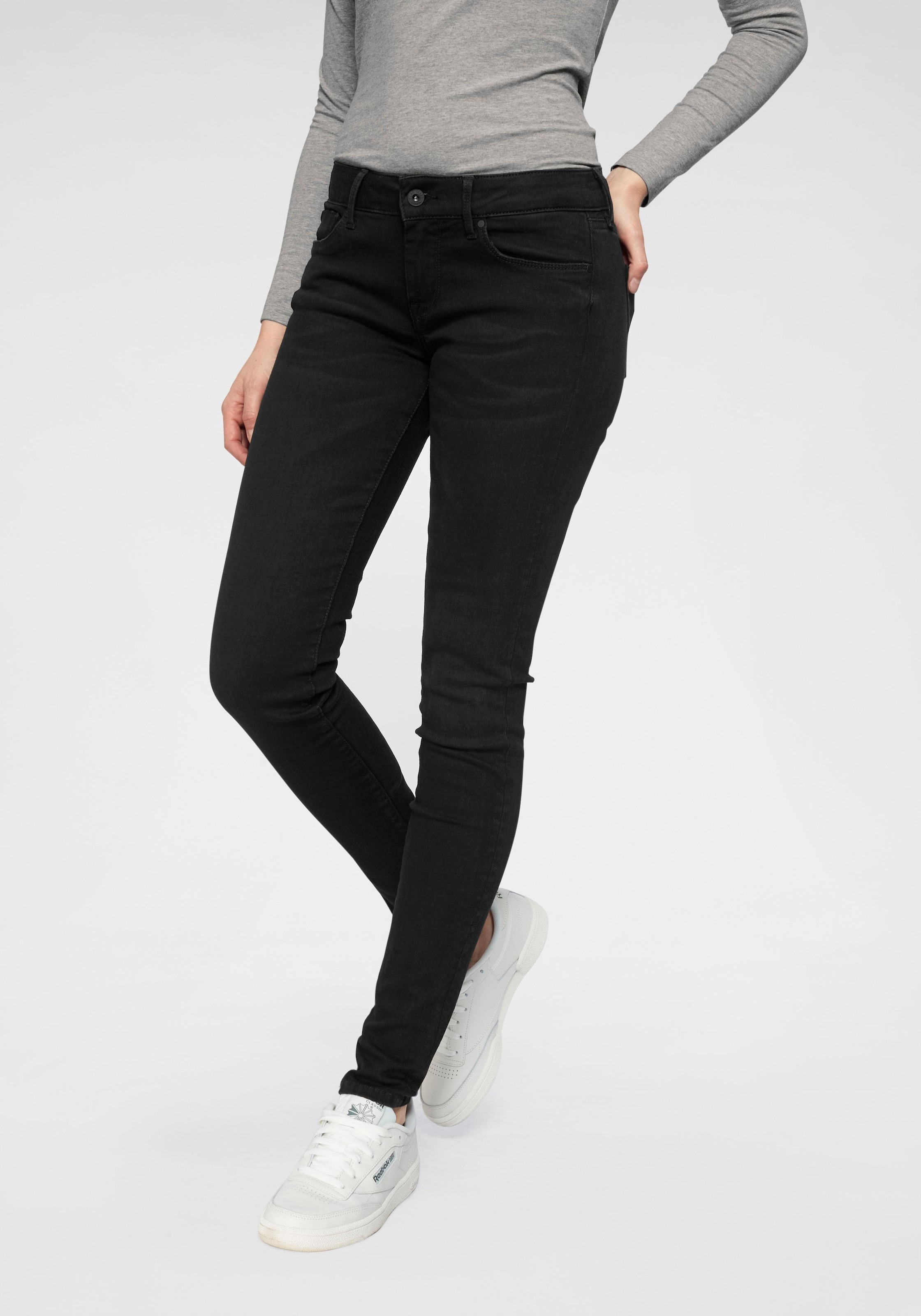 Pepe Jeans Skinny-fit-Jeans OTTO 5-Pocket-Stil 1-Knopf online und bei Stretch-Anteil im bestellen Bund mit »SOHO«