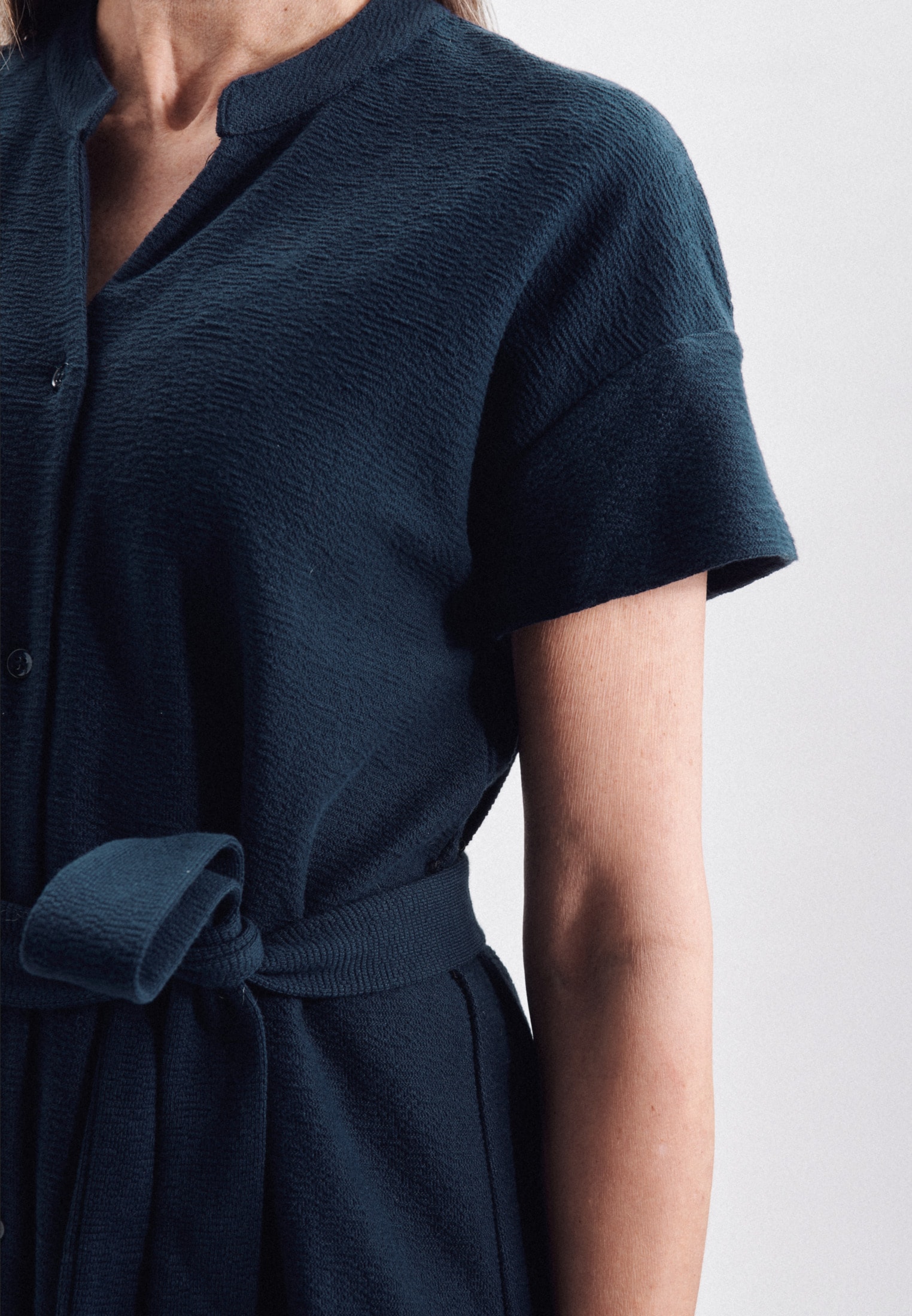 bestellen seidensticker Uni Rose«, OTTO »Schwarze Rundhals Sommerkleid im Kurzarm Shop Online