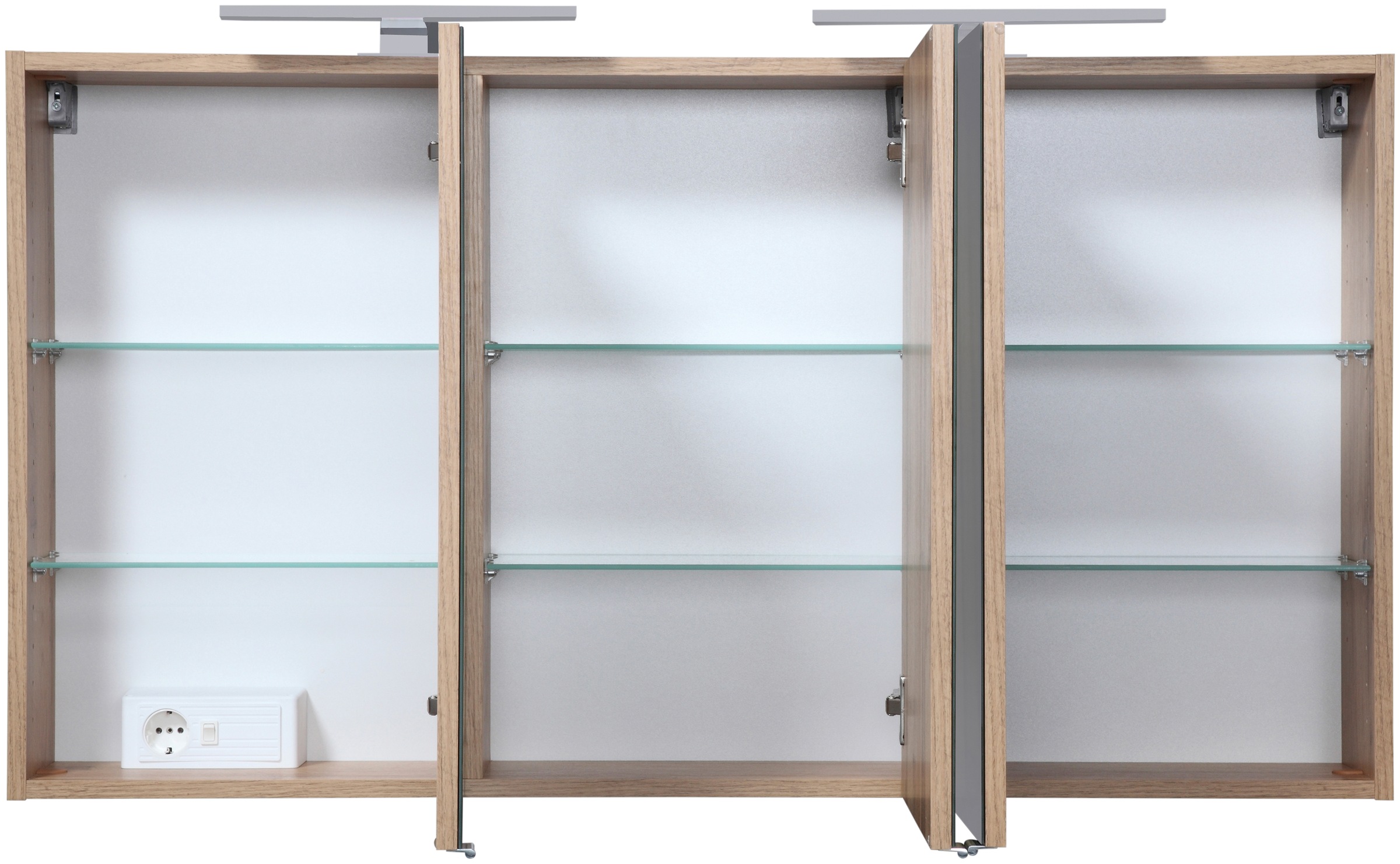 welltime Spiegelschrank »Malibu«, Breite 120 cm, mit Spiegeltüren und Softclose-Funktion